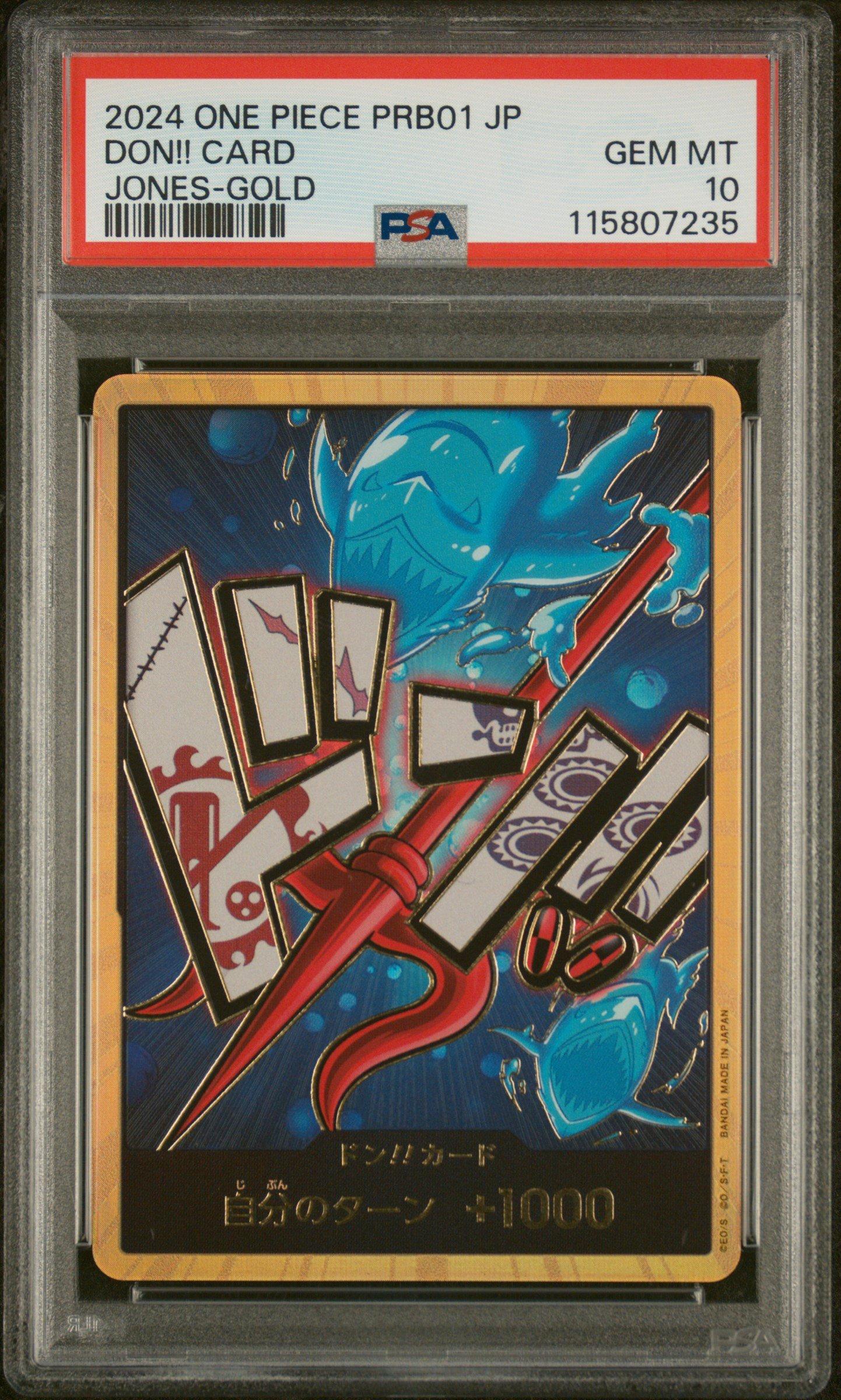 2024 One Piece Japanese Prb01-premium Booster -one Piece Card The Best- Don!! Card Hody Jones-gold PSA 10
