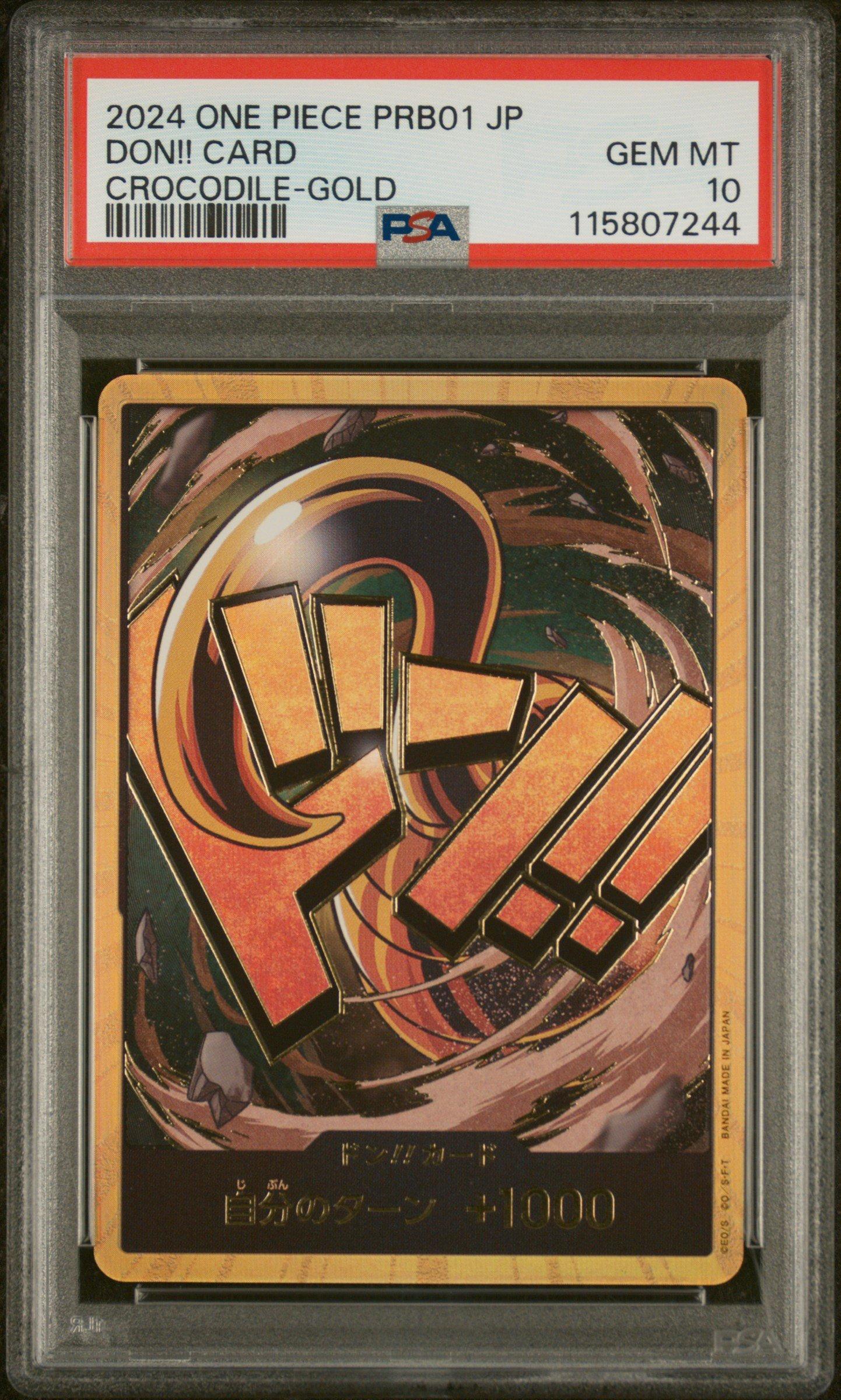 2024 One Piece Japanese Prb01-premium Booster -one Piece Card The Best- Don!! Card Crocodile-gold PSA 10