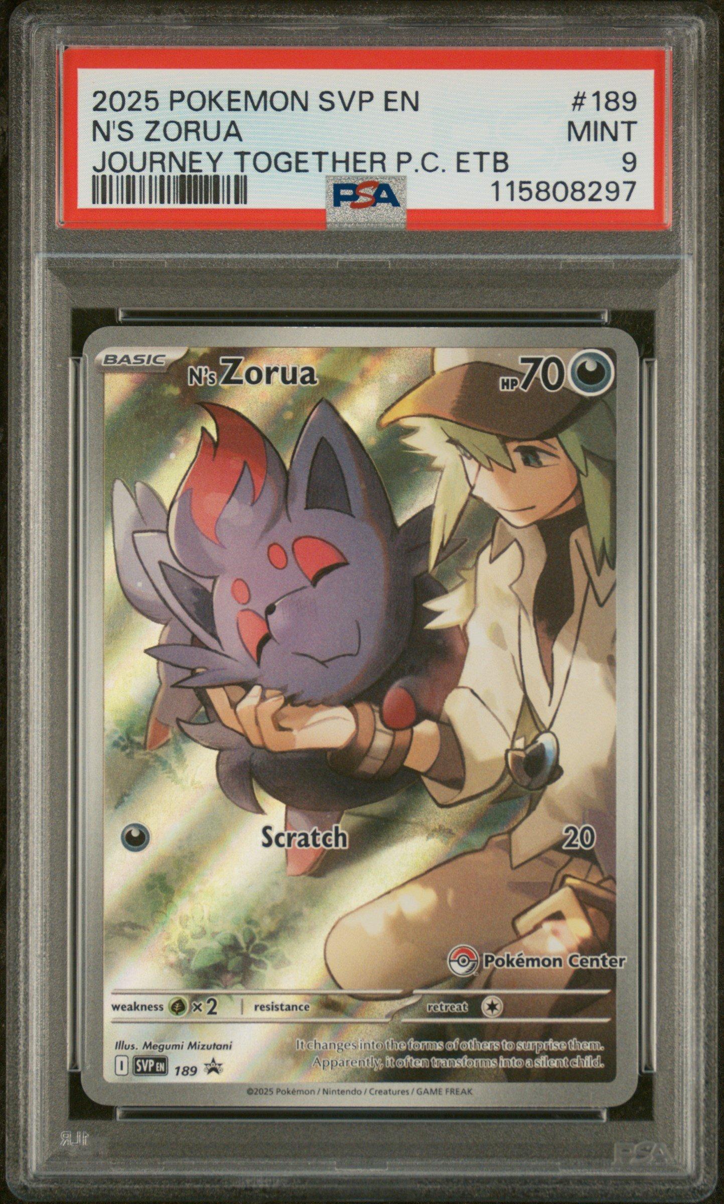 2025 Pokemon Svp En-sv Black Star Promo 189 N's Zorua Journey