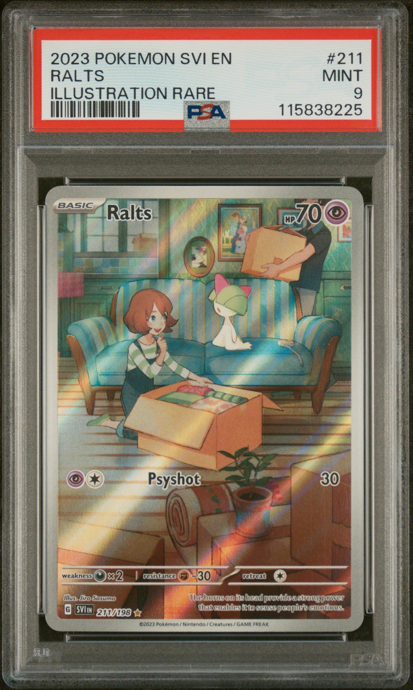 2023 Pokemon Svi En-scarlet & Violet 211 Ralts Illustration Rare PSA 9  Graded Card | GameStop