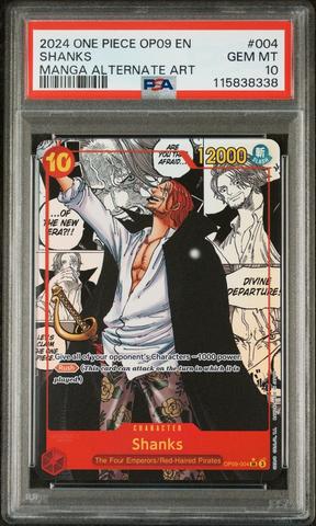2024 ワンピース シャンクス PSA 10 2024 One Piece Op09-emperors In The New World 004 Shanks