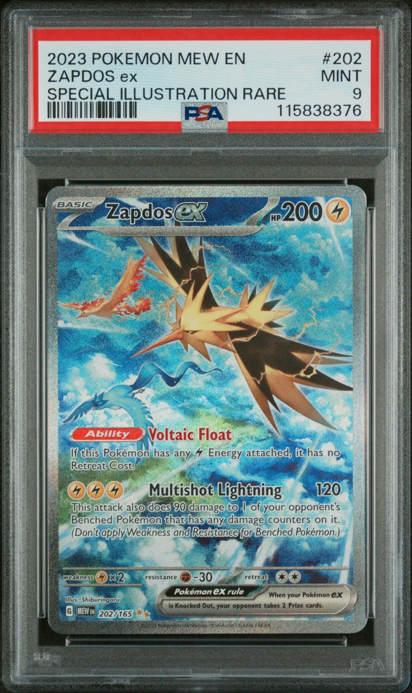 2023 Pokemon Mew En-151 202 Zapdos Ex Special Illustration Rare
