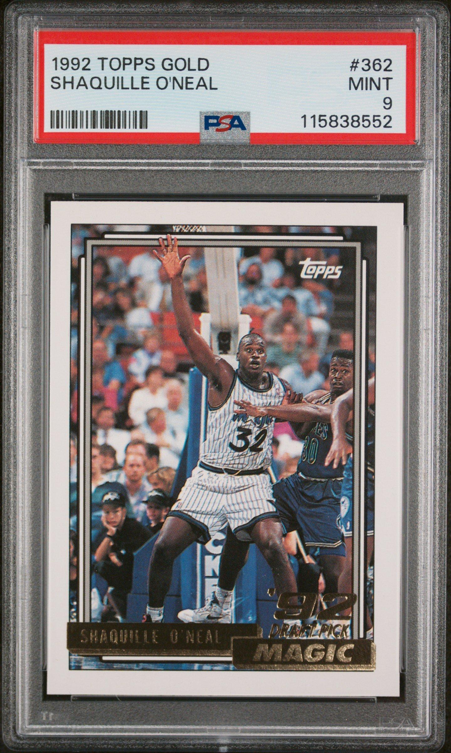 1992 Topps Gold 362 Shaquille O'neal PSA 9