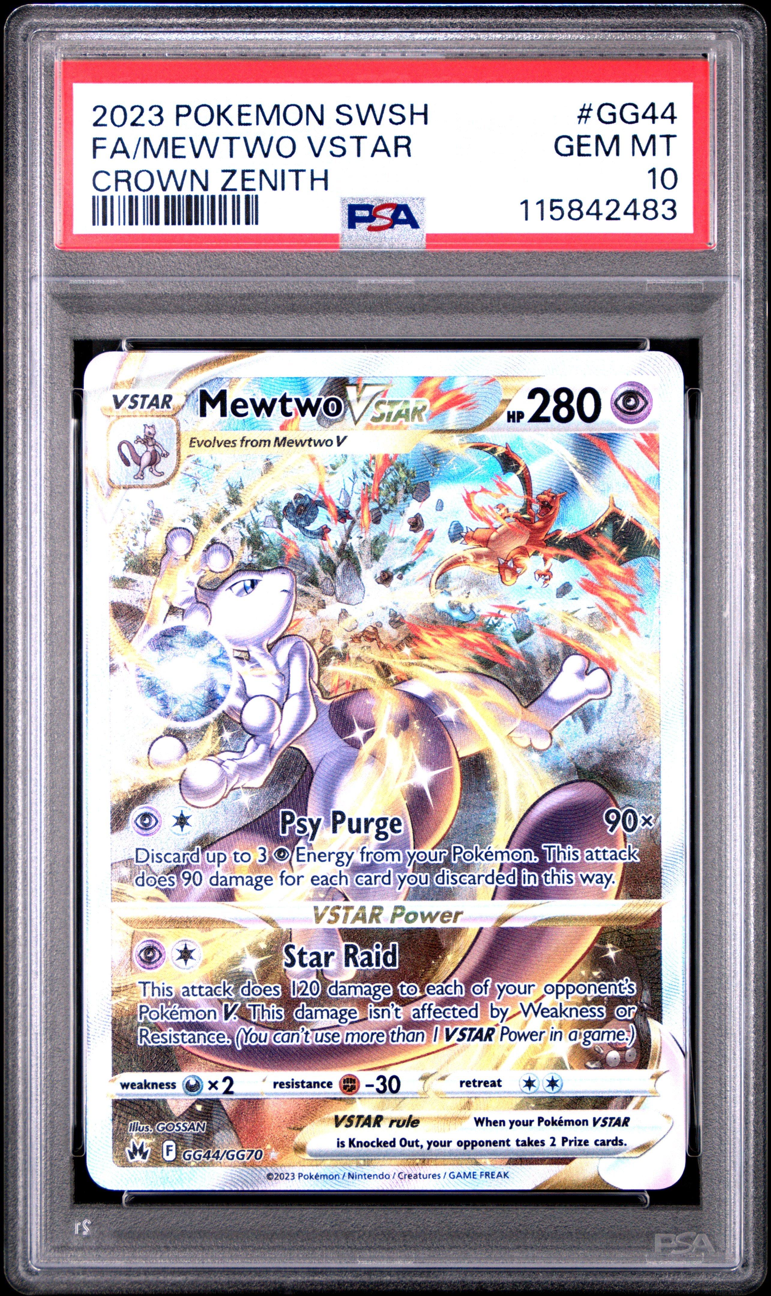 2023 Pokemon Sword And Shield Crown Zenith Gg44 Full Art/mewtwo