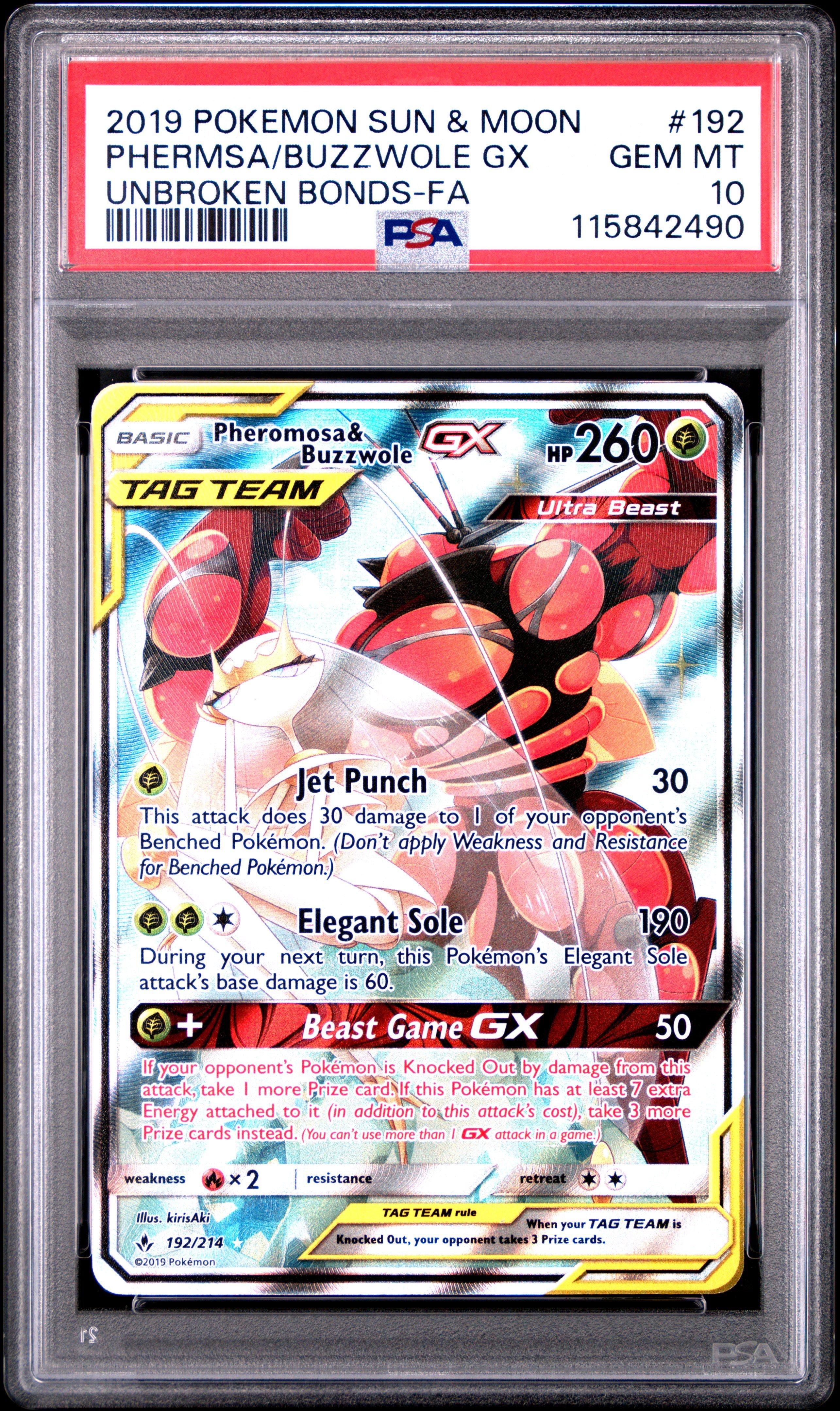 2019 Pokemon Sun & Moon Unbroken Bonds 192 Full Art/pheromosa