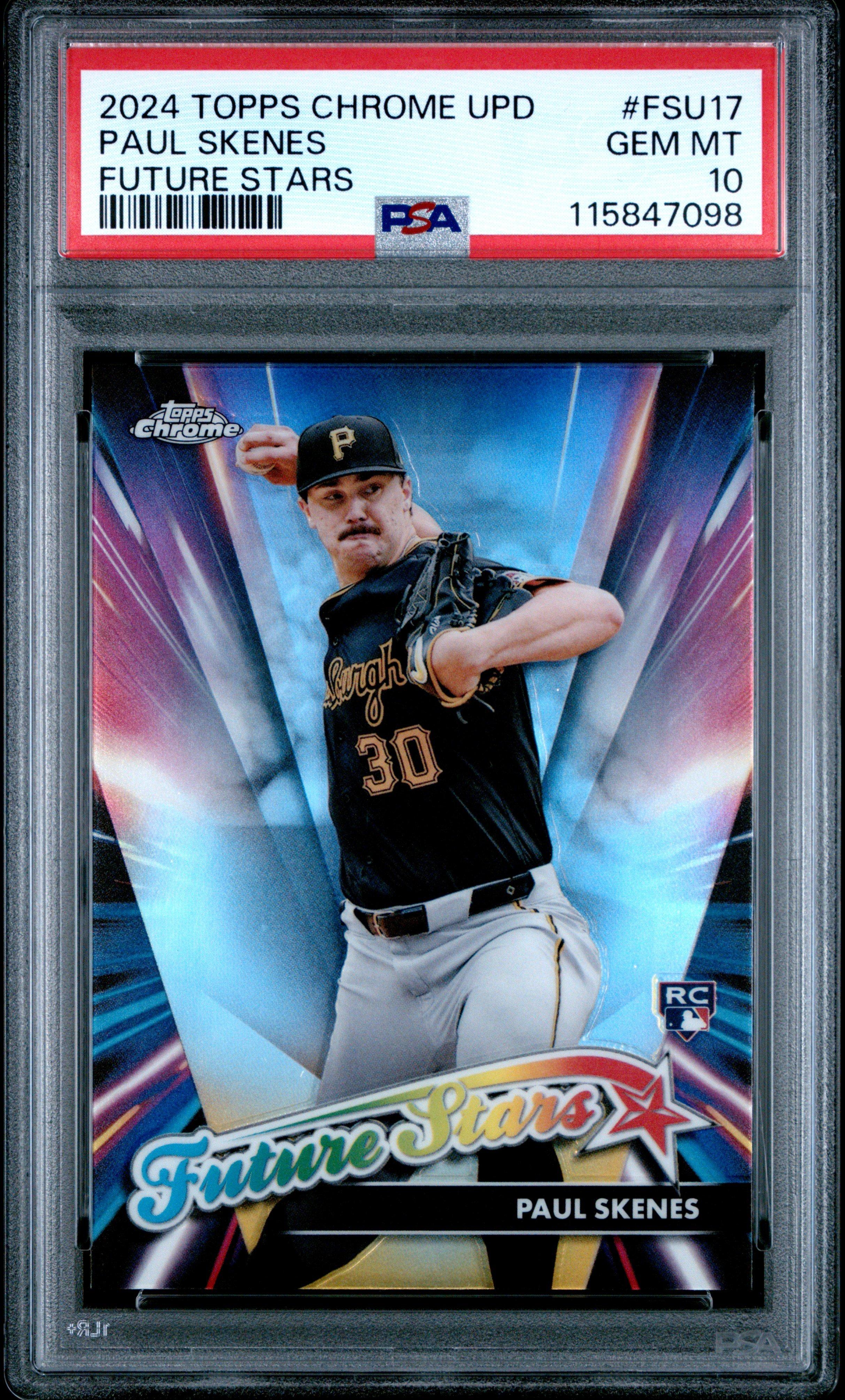 2024 Topps Chrome Update Future Stars Fsu17 Paul Skenes PSA 10 