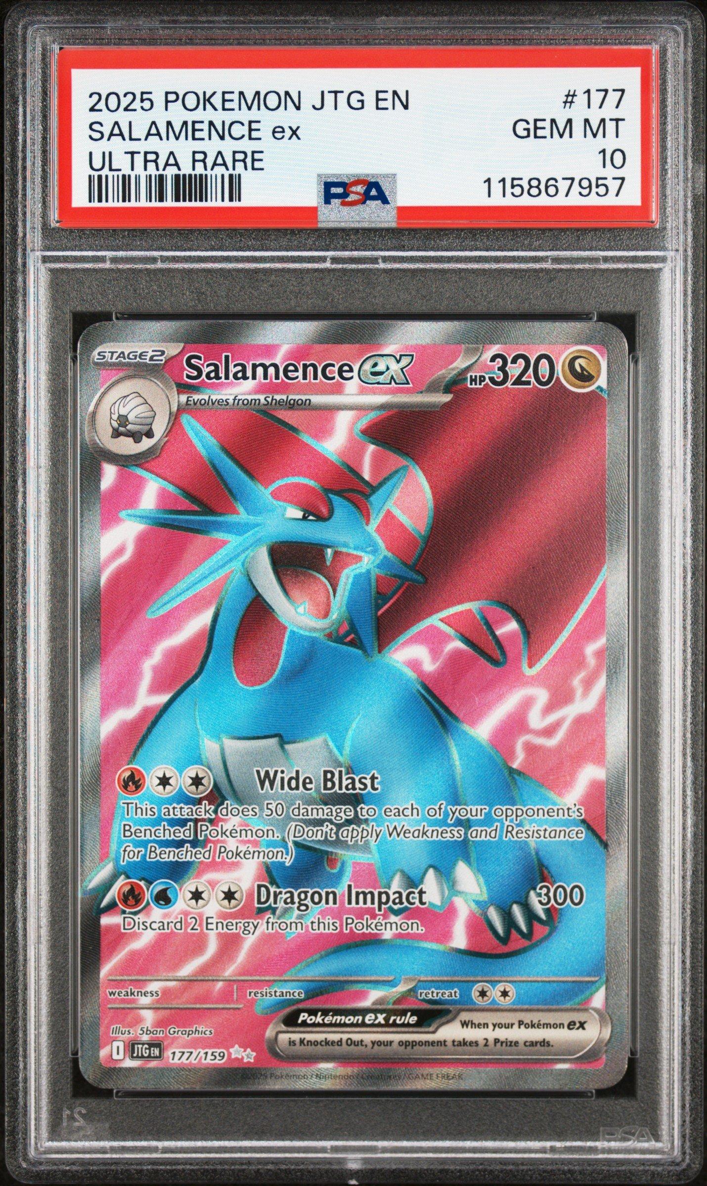 2025 Pokemon Jtg En-journey Together 177 Salamence Ex Ultra Rare