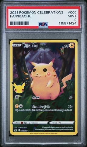 2021 Pokemon Celebrations 005 Full Art/pikachu PSA 9 | GameStop