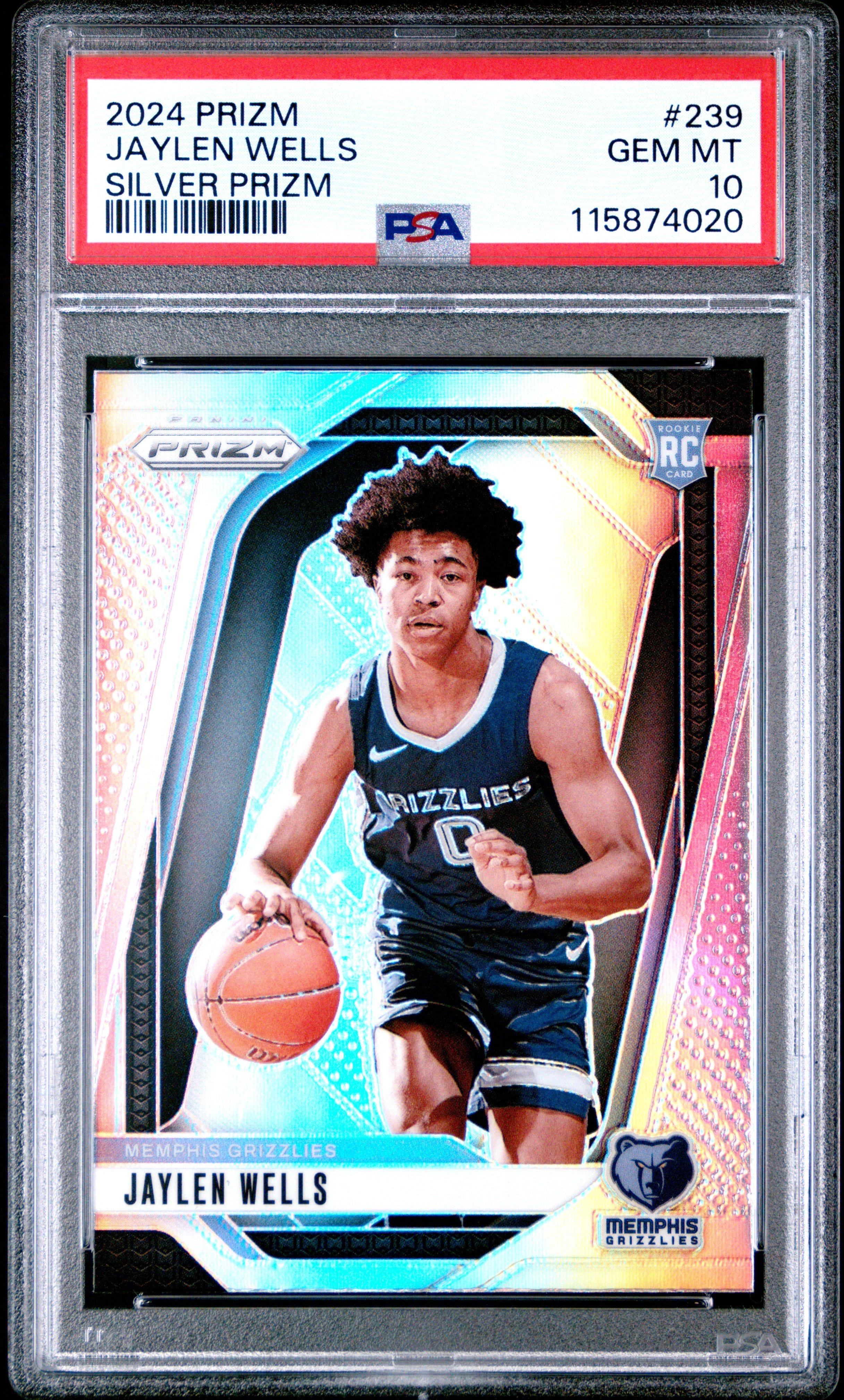2024 Panini Prizm 239 Jaylen Wells Silver Prizm PSA 10