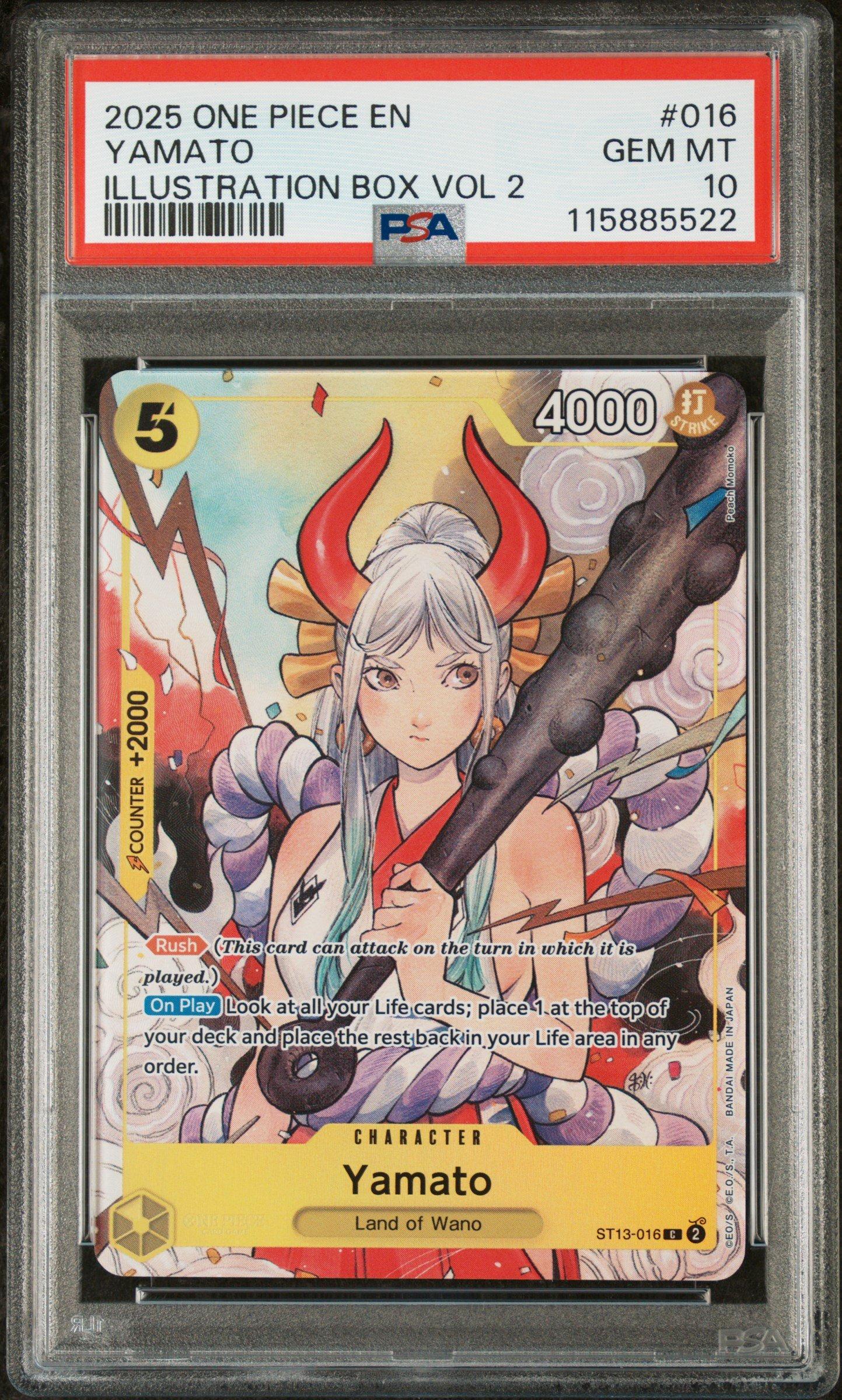 2025 One Piece Promos 016 Yamato Illustration Box Vol.2 PSA 10
