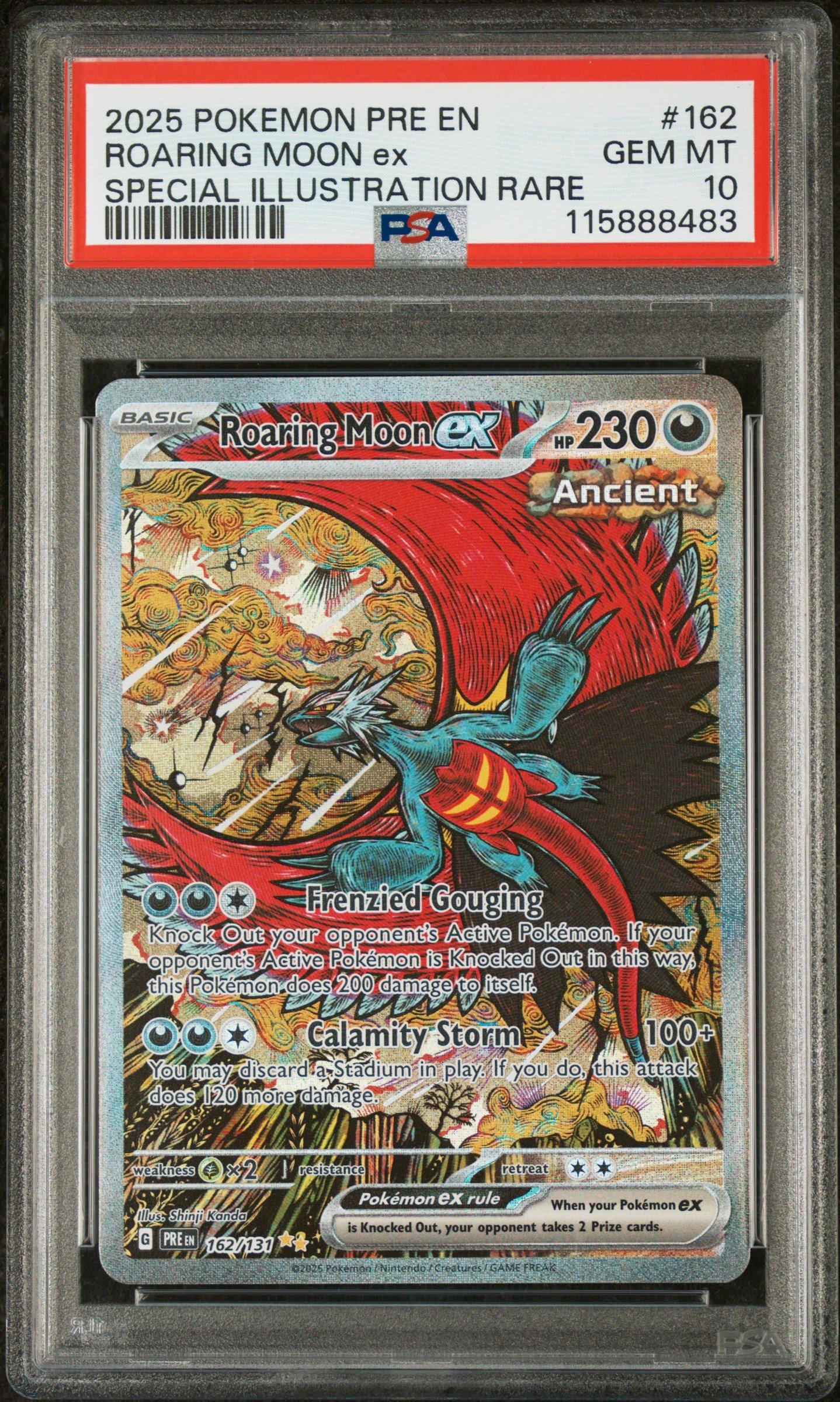 2025 Pokemon Pre En-prismatic Evolutions 162 Roaring Moon Ex