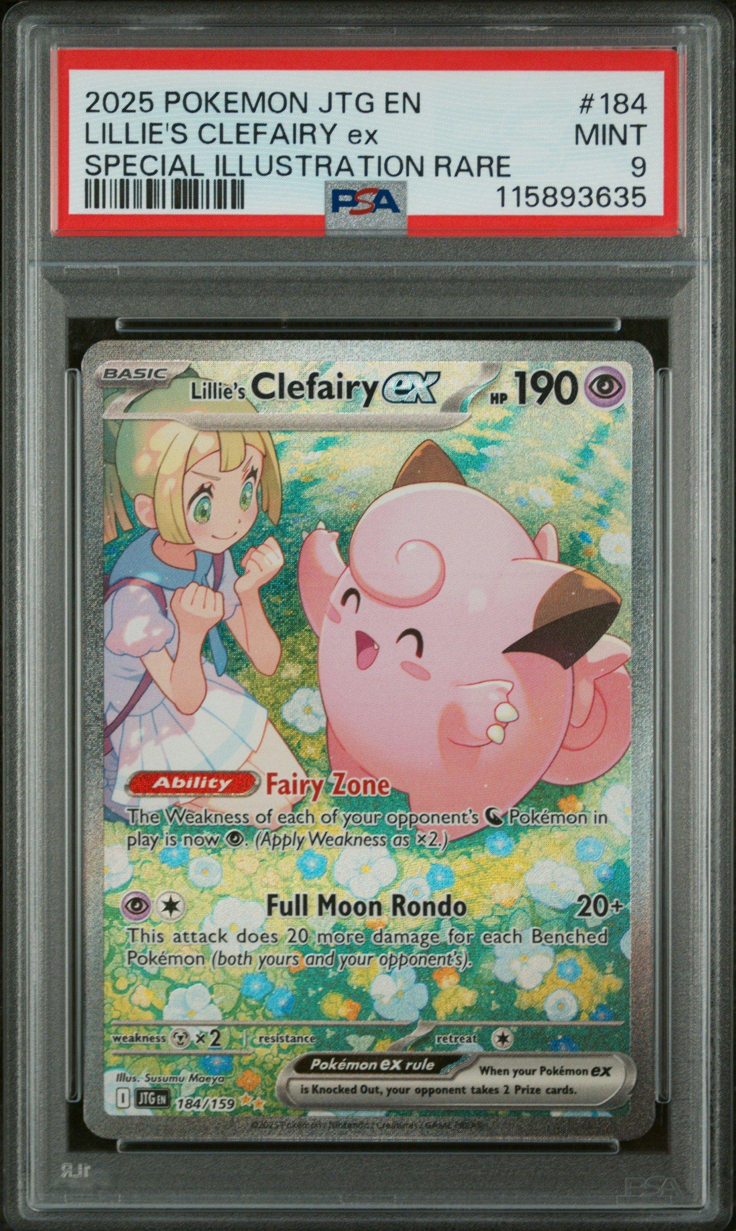 2025 Pokemon Jtg En-journey Together 184 Lillie's Clefairy Ex