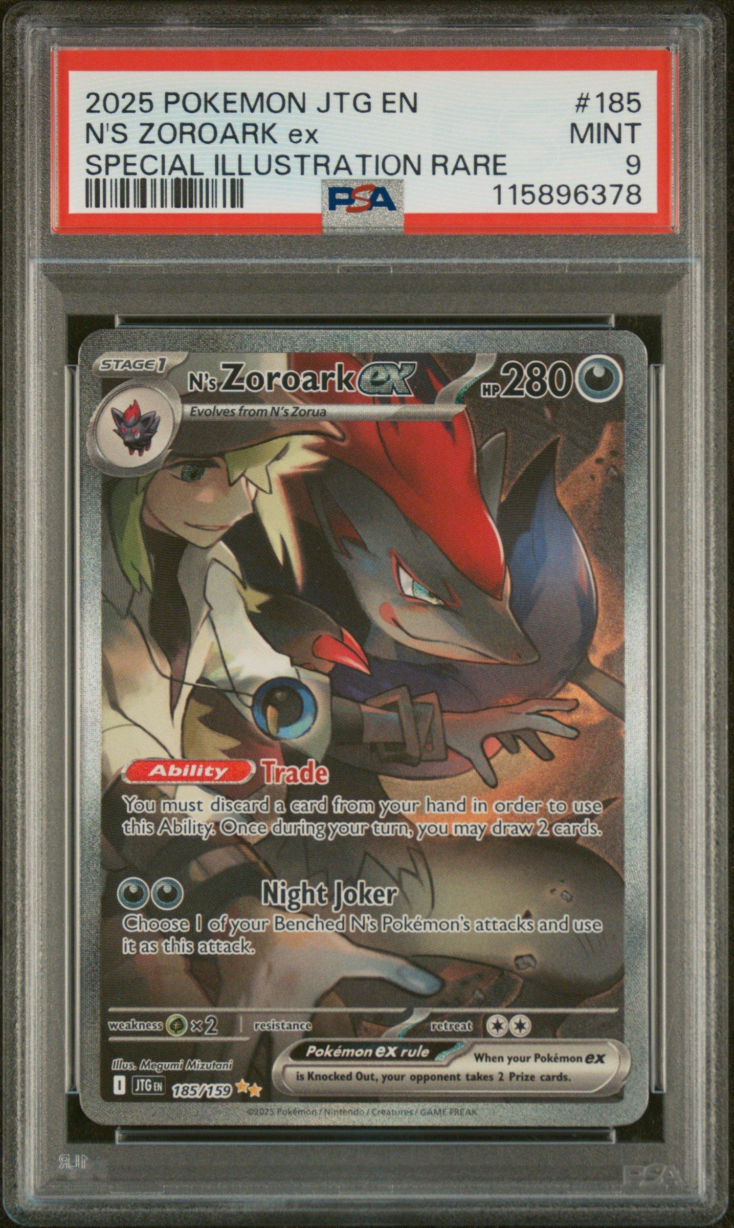 2025 Pokemon Jtg En-journey Together 185 N's Zoroark Ex Special