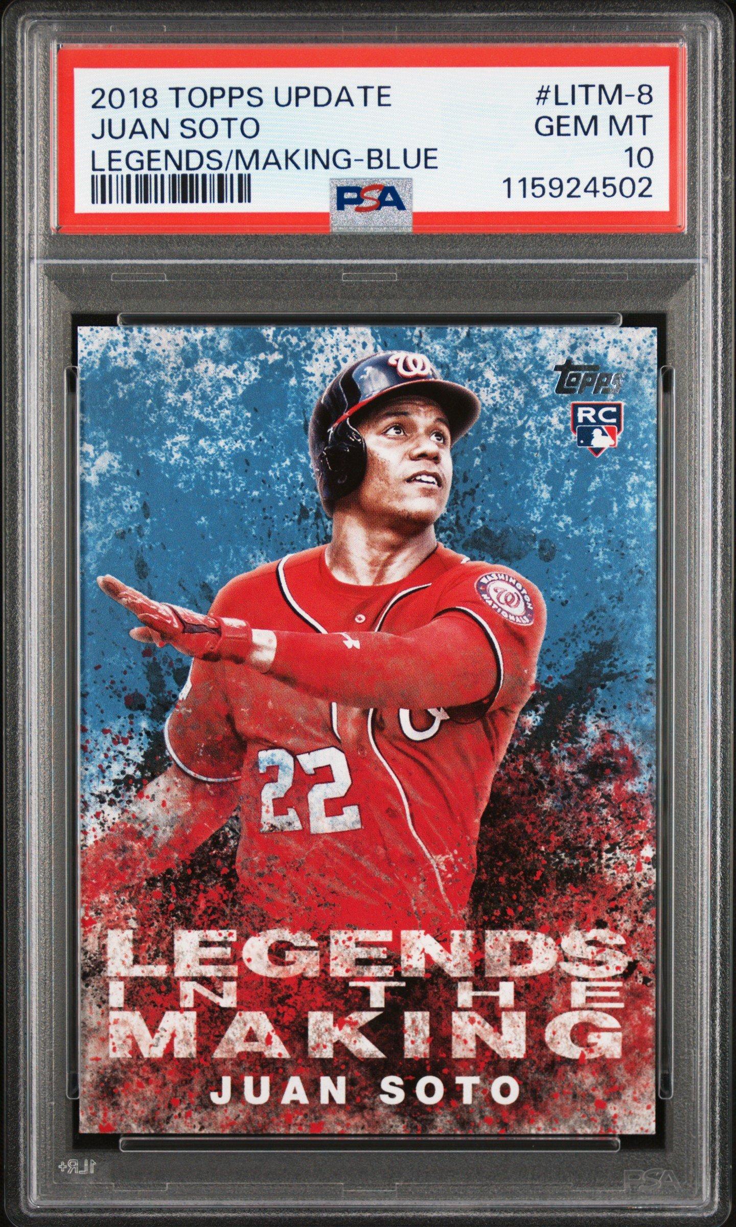 2018 Topps Update Legends In The Making Litm-8 Juan Soto PSA 10
