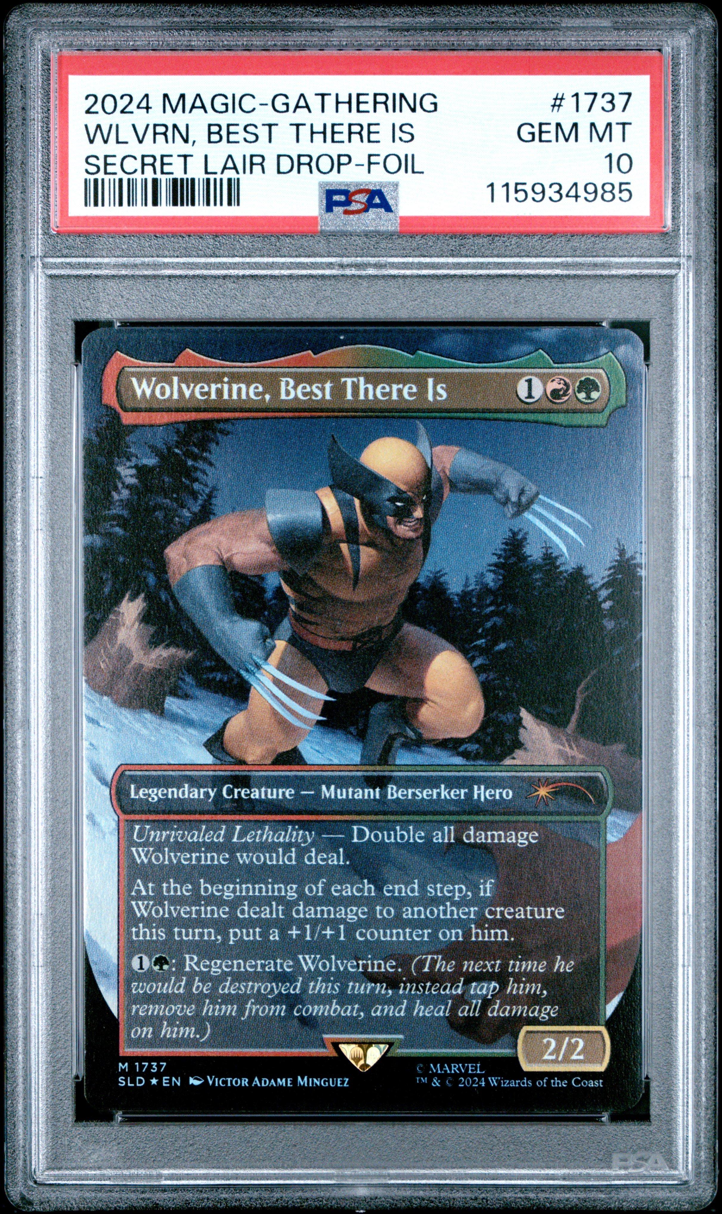 2024 Magic The Gathering Secret Lair Drop 1737 Wolverine, Best There Is  Foil PSA 10 Graded Card | GameStop