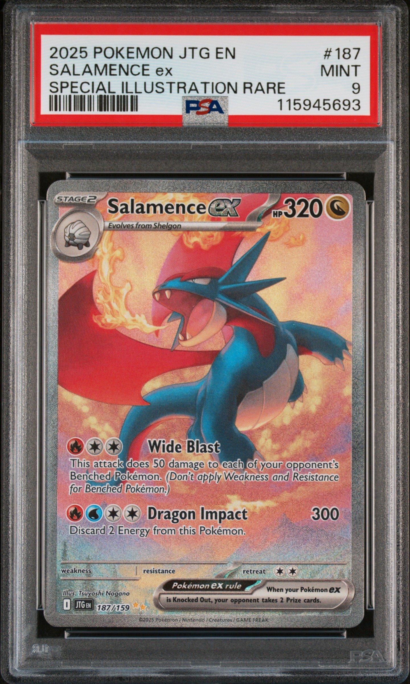 2025 Pokemon Jtg En-journey Together 187 Salamence Ex Special
