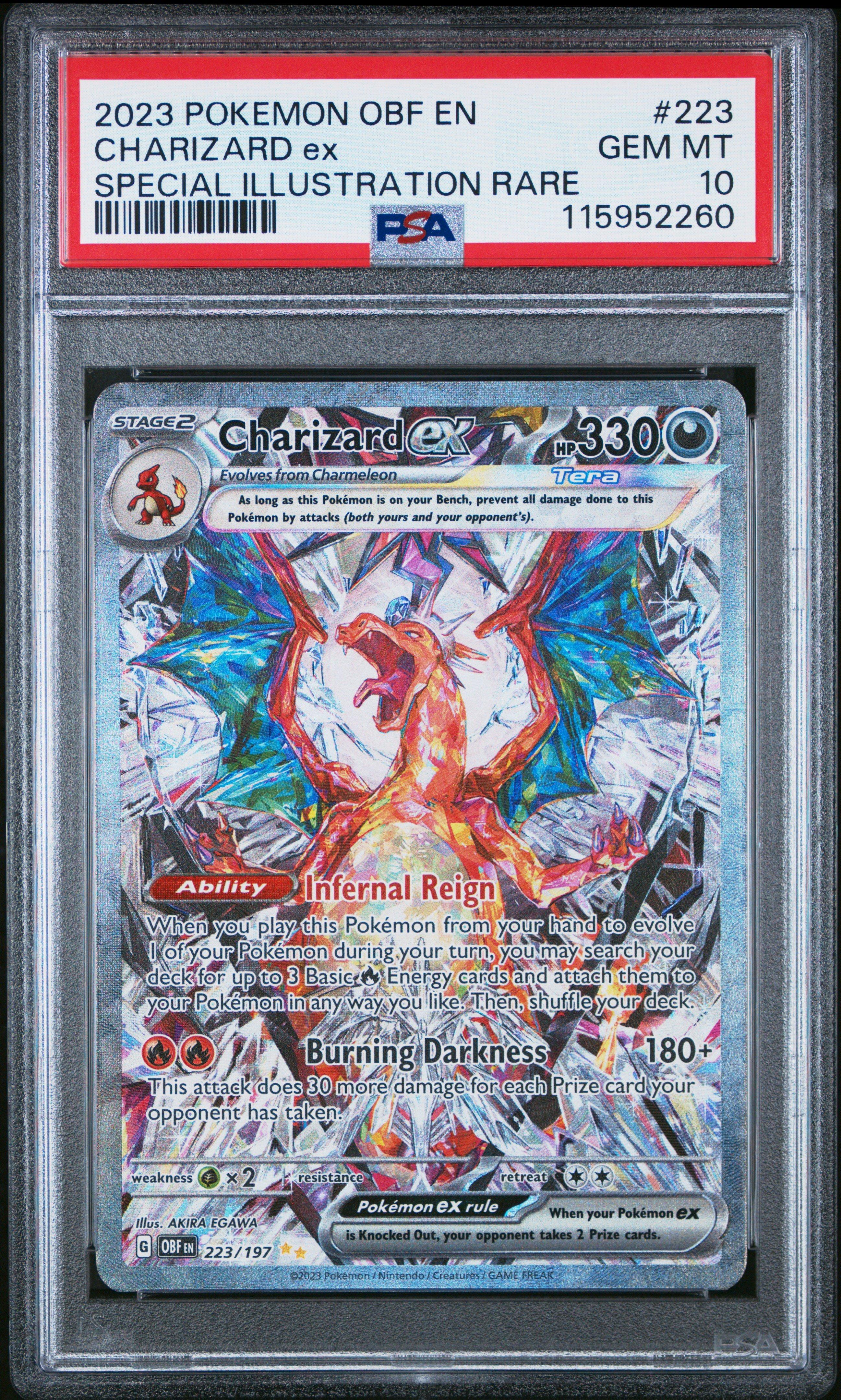 2023 Pokemon Obf En-obsidian Flames 223 Charizard Ex Special