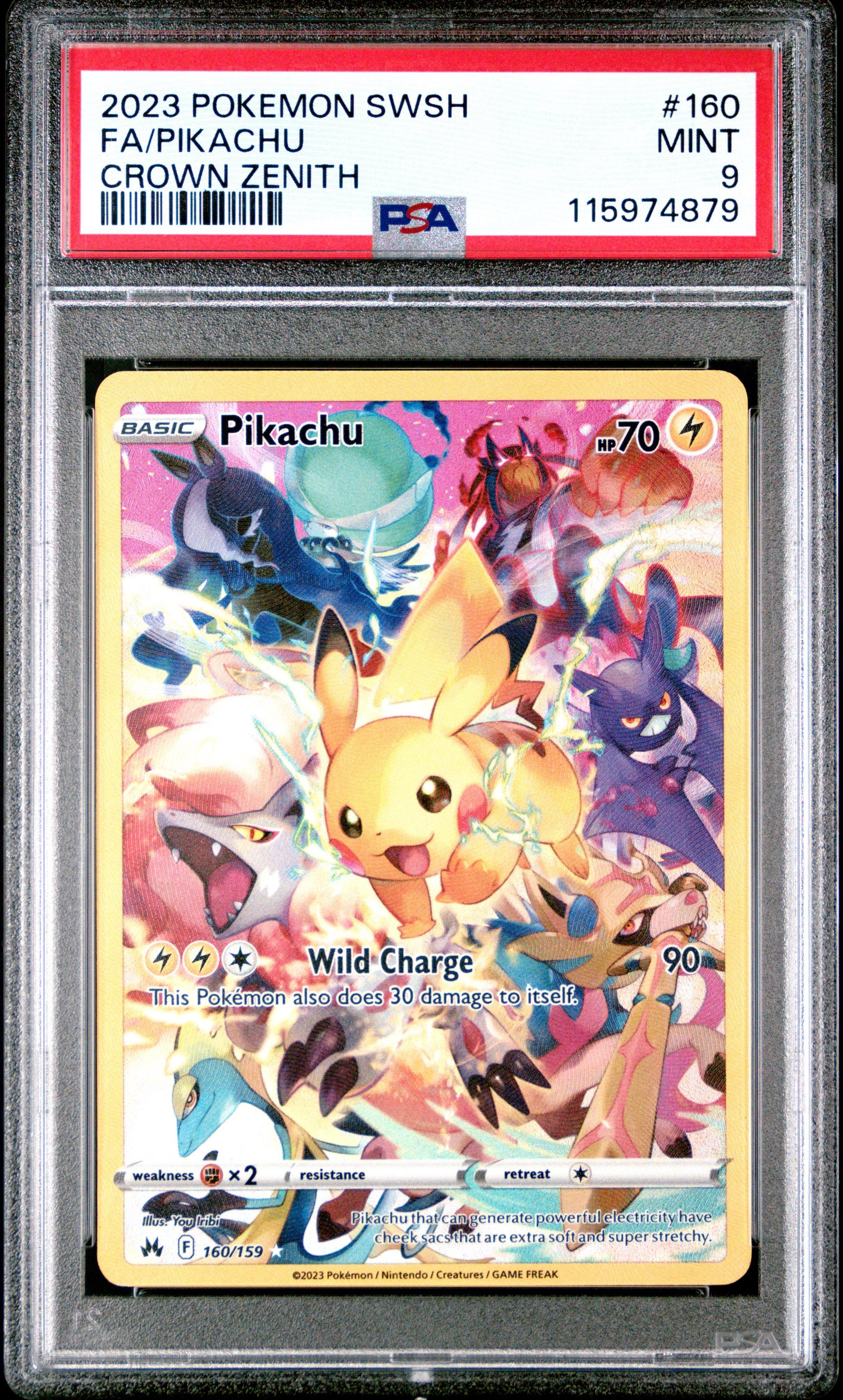 Psa10 psa9 セット　ポケモンカード 2023 Pokemon Sword And Shield Crown Zenith 160 Full Art/pikachu
