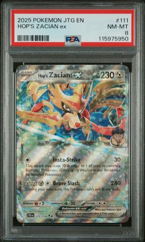2025 Pokemon Jtg En-journey Together 186 Hop's Zacian Ex