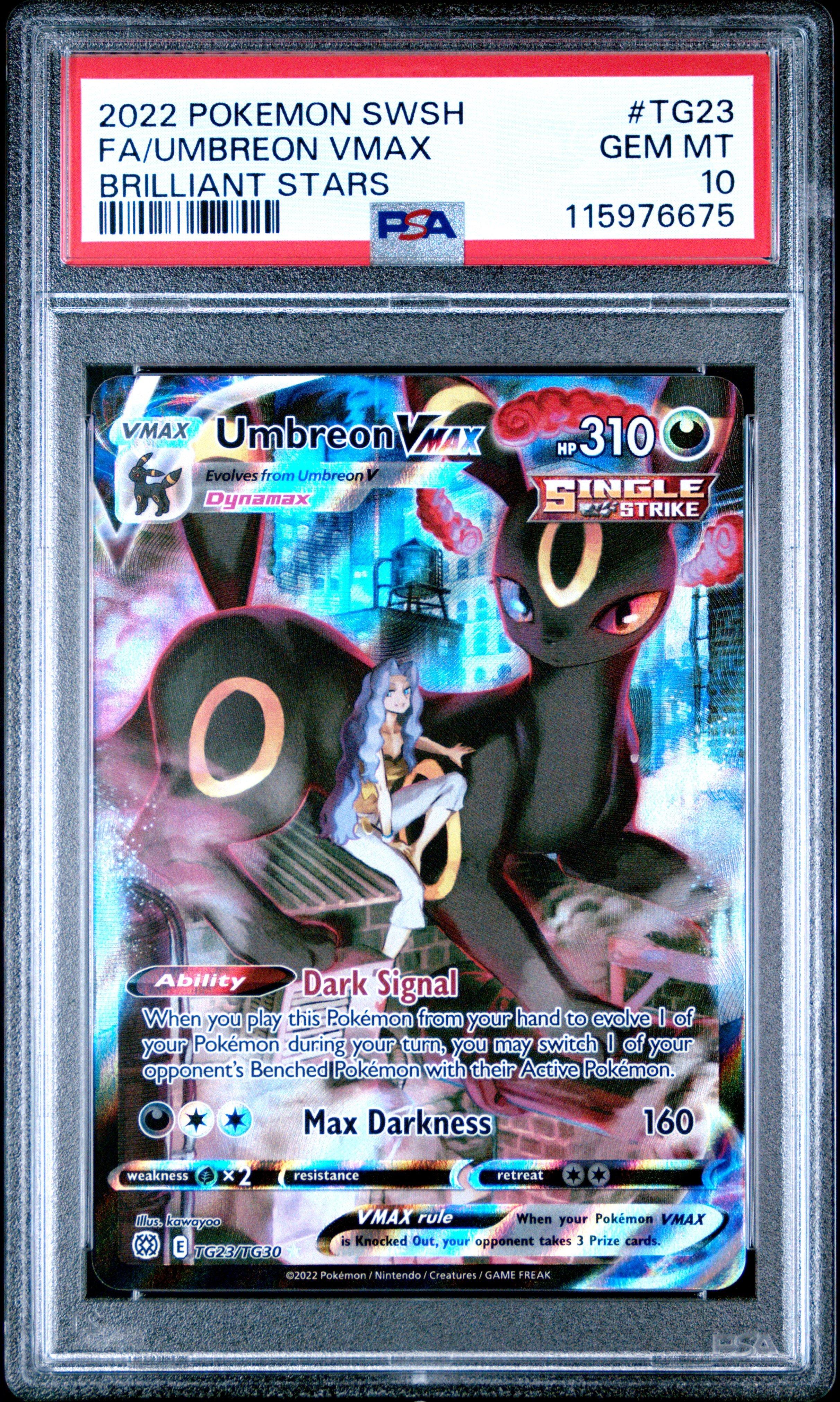 2022 Pokemon Sword & Shield Brilliant Stars Tg23 Full Art/umbreon