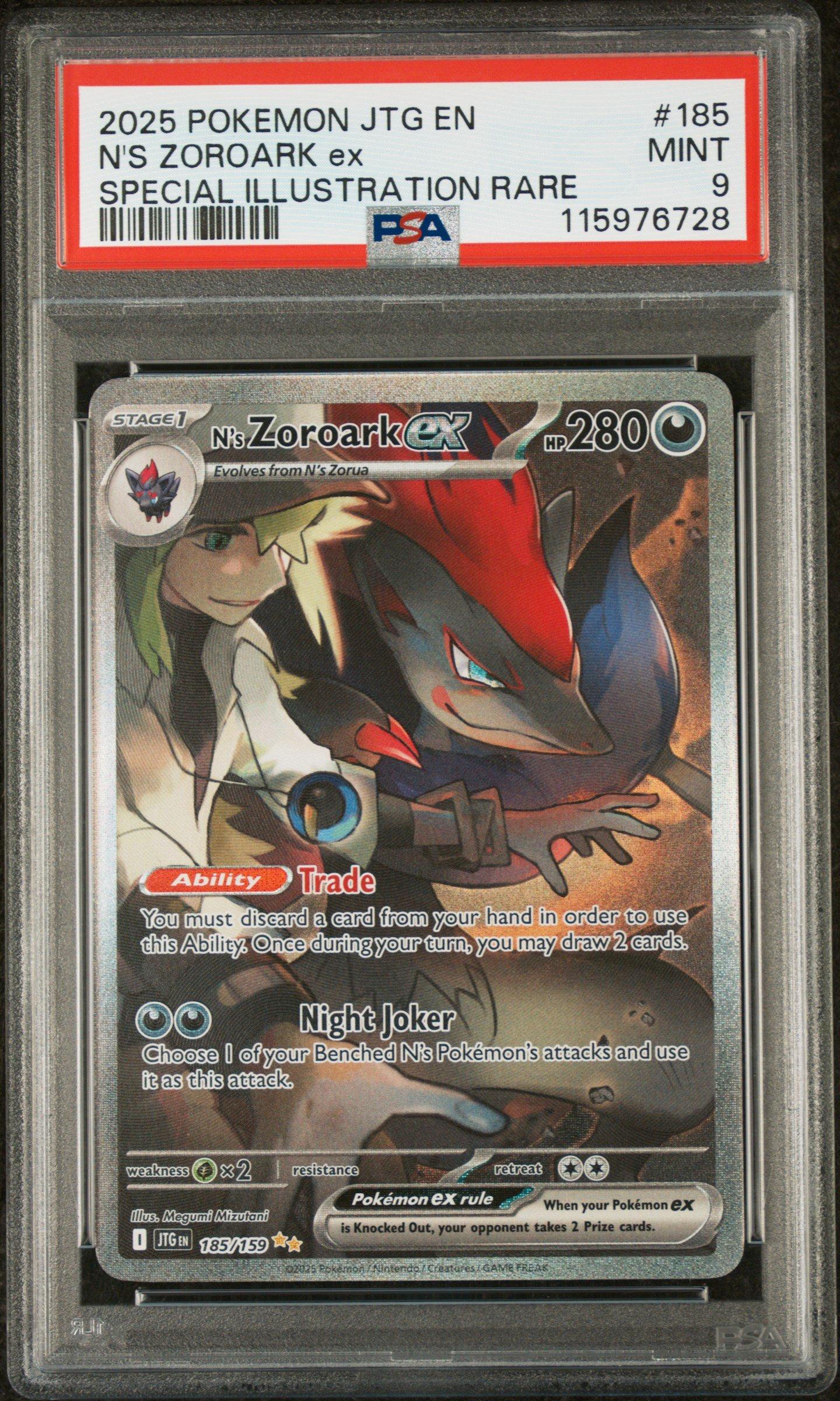 2025 Pokemon Jtg En-journey Together 185 N's Zoroark Ex Special