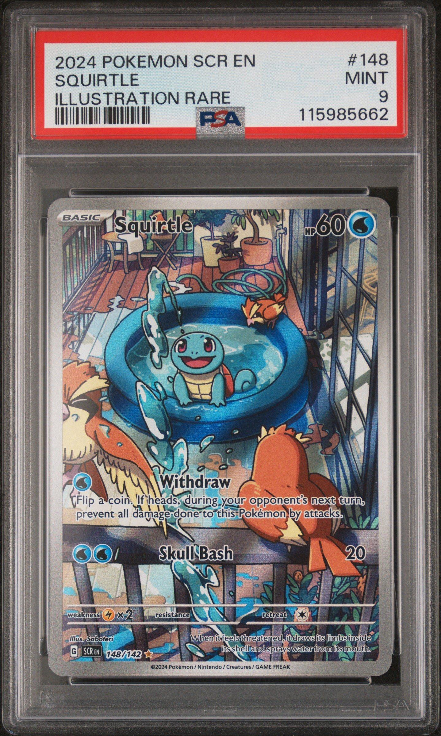 2024 Pokemon Scr En-stellar Crown 148 Squirtle Illustration Rare