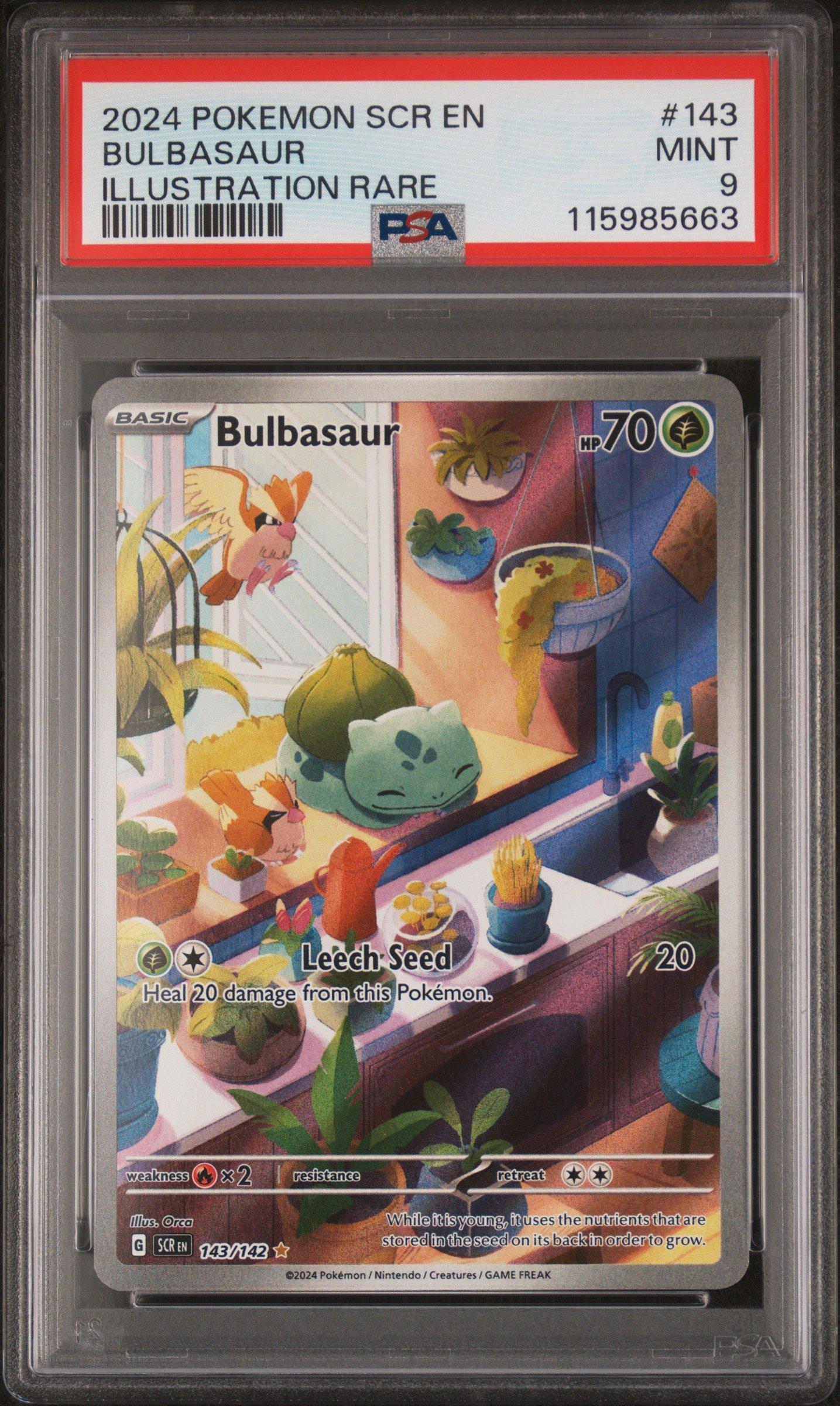 2024 Pokemon Scr En-stellar Crown 143 Bulbasaur Illustration Rare