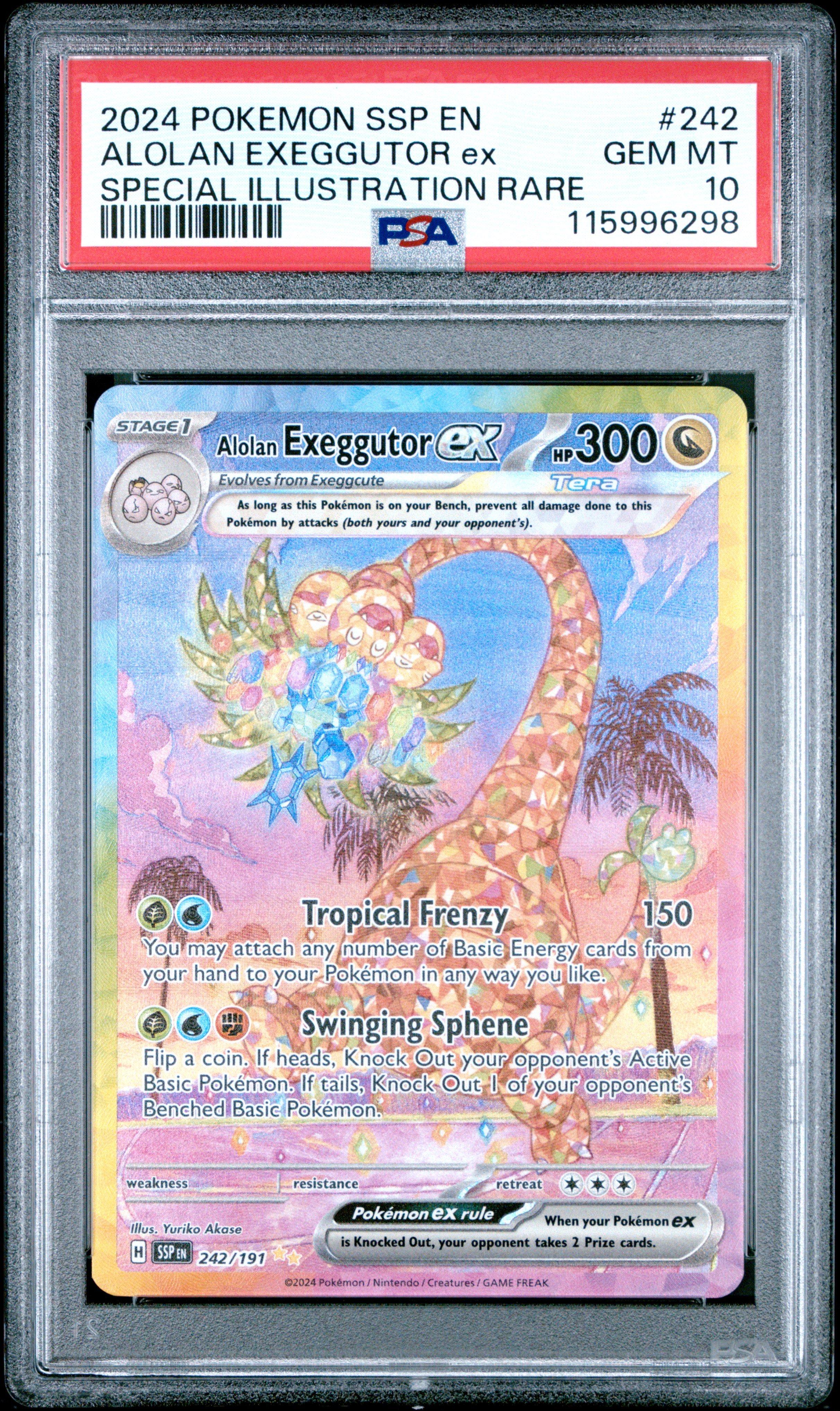 2024 Pokemon Ssp En-surging Sparks 242 Alolan Exeggutor Ex Special