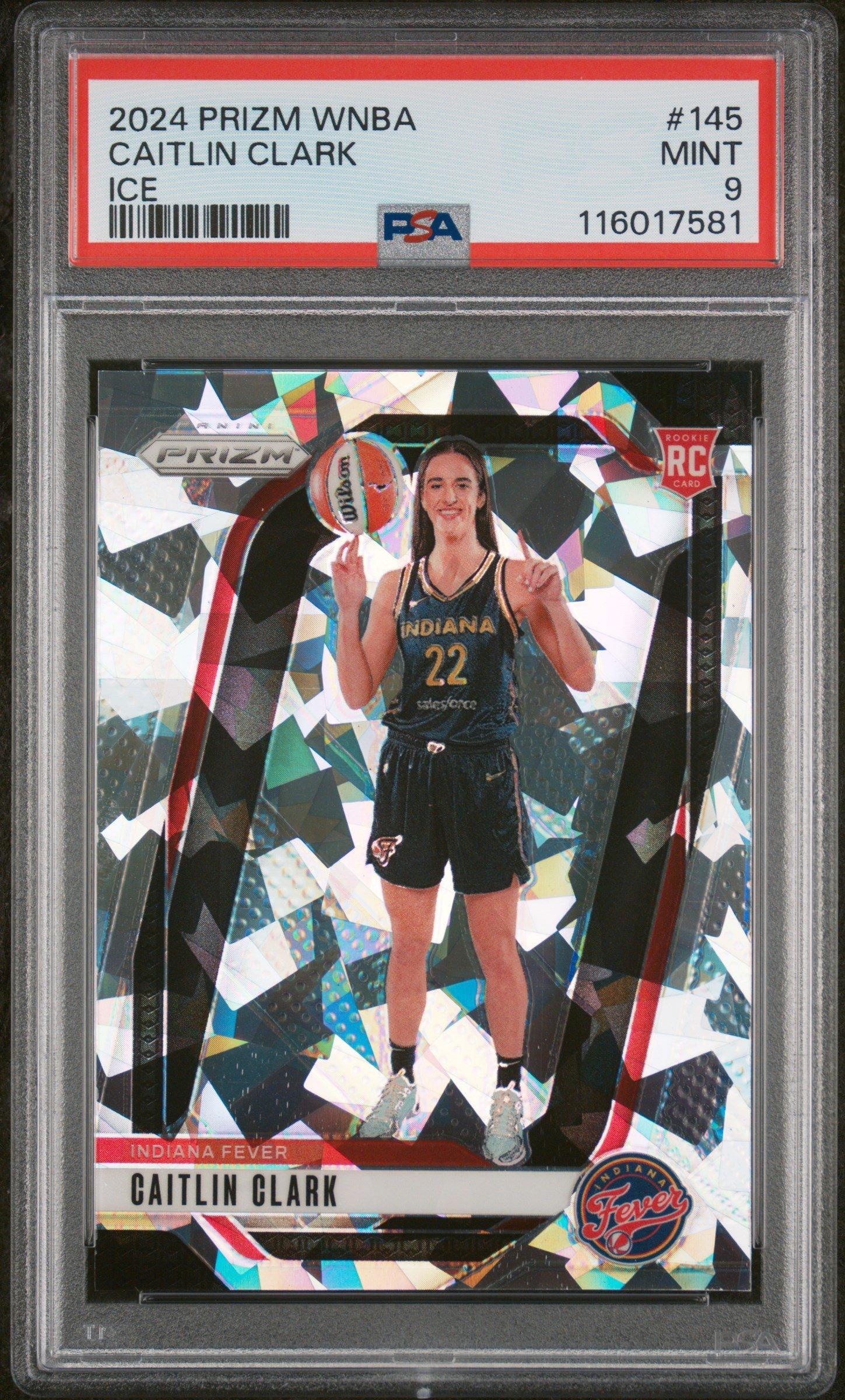 2024 Panini Prizm Wnba 145 Caitlin Clark Ice PSA 9