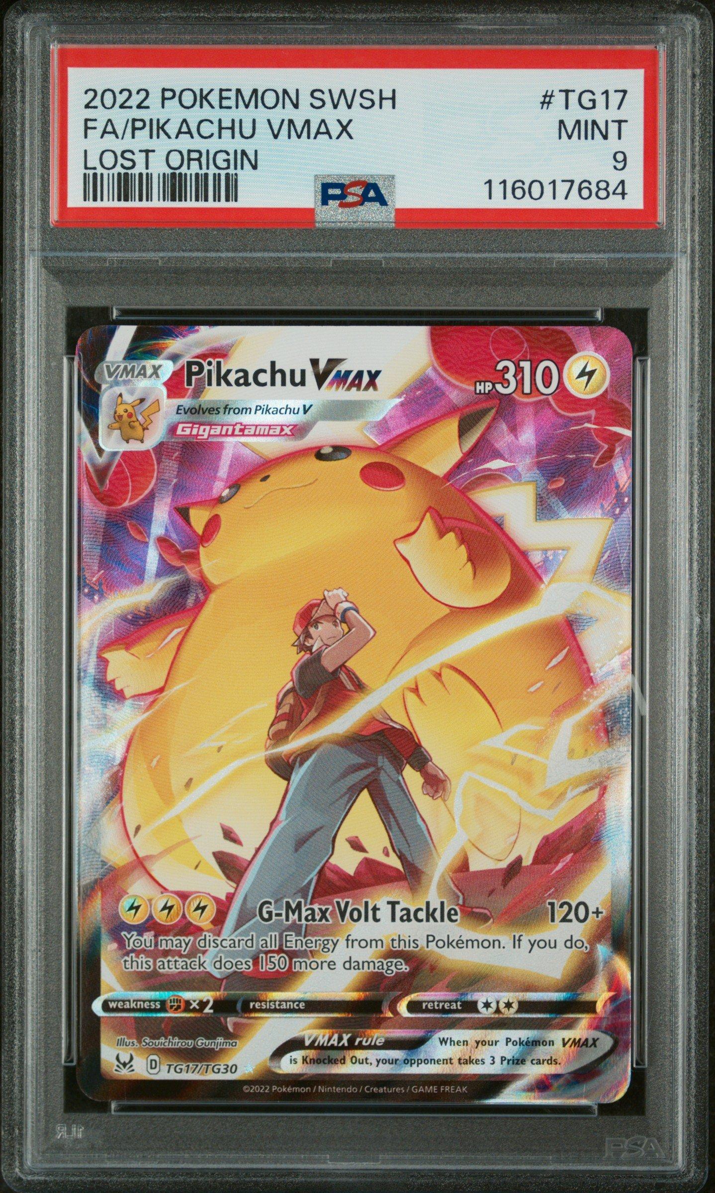 2022 Pokemon Sword & Shield Lost Origin Tg17 Full Art/pikachu Vmax