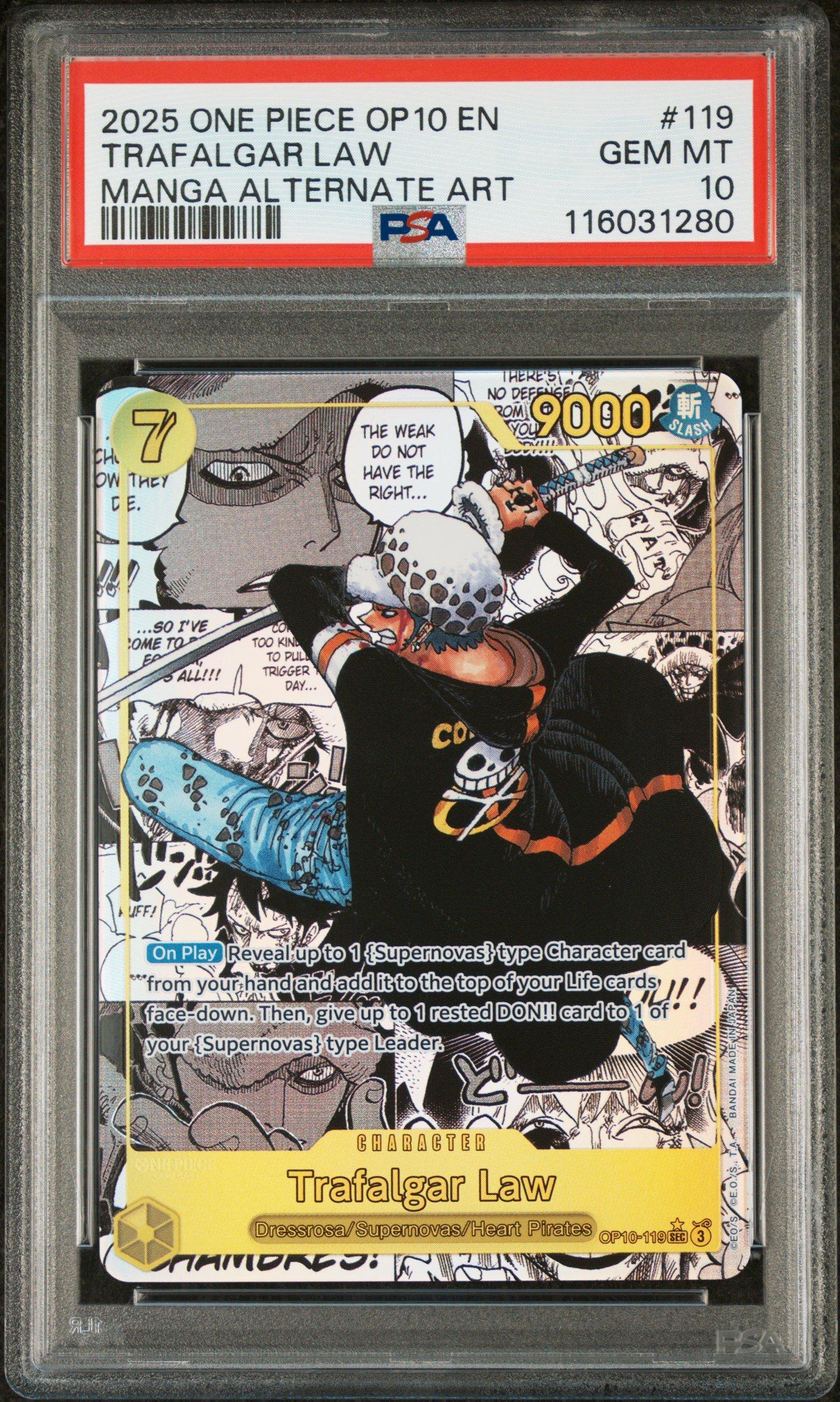 2025 One Piece Op10-royal Blood 119 Trafalgar Law Manga Alternate