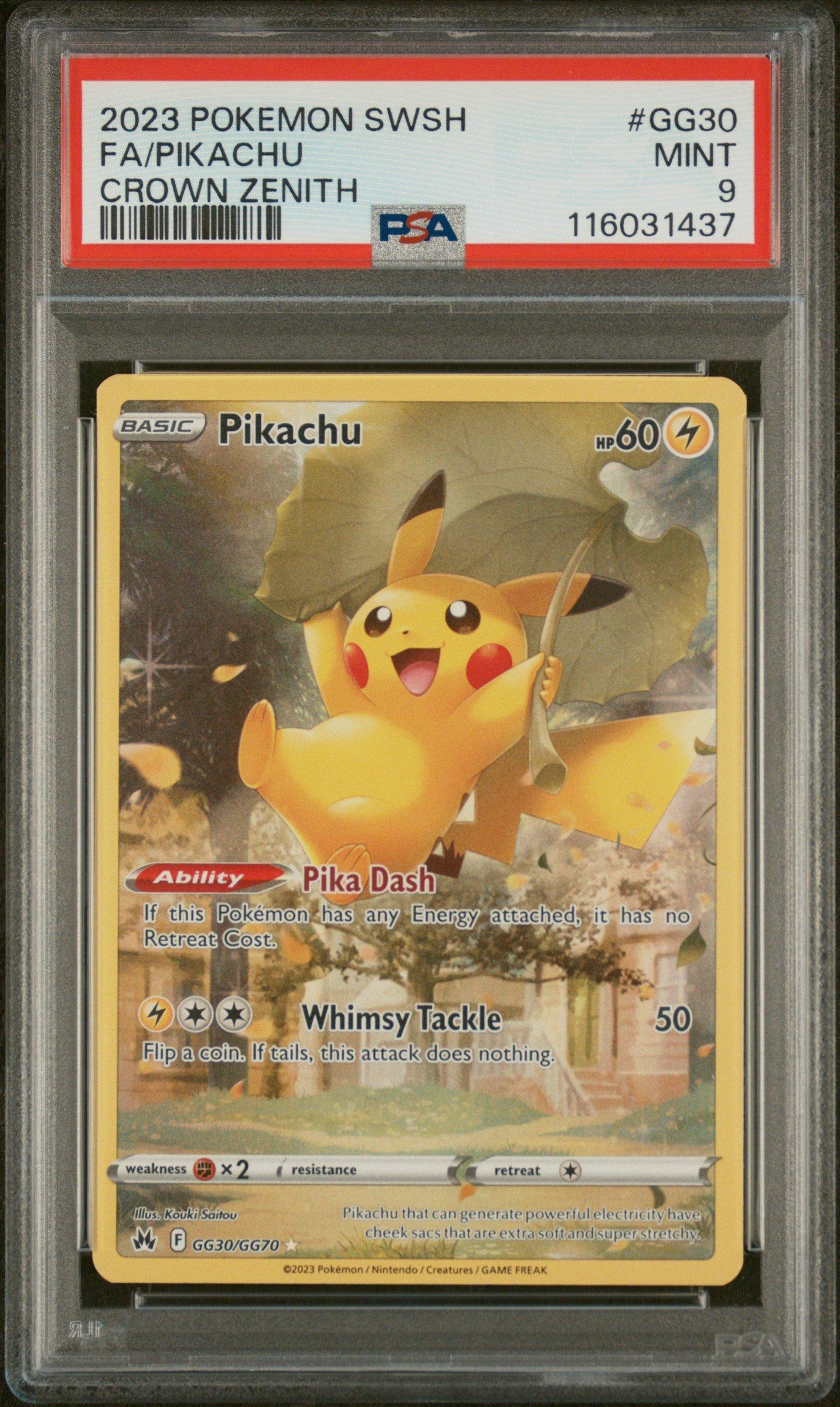 2023 Pokemon Sword And Shield Crown Zenith Gg30 Full Art/pikachu