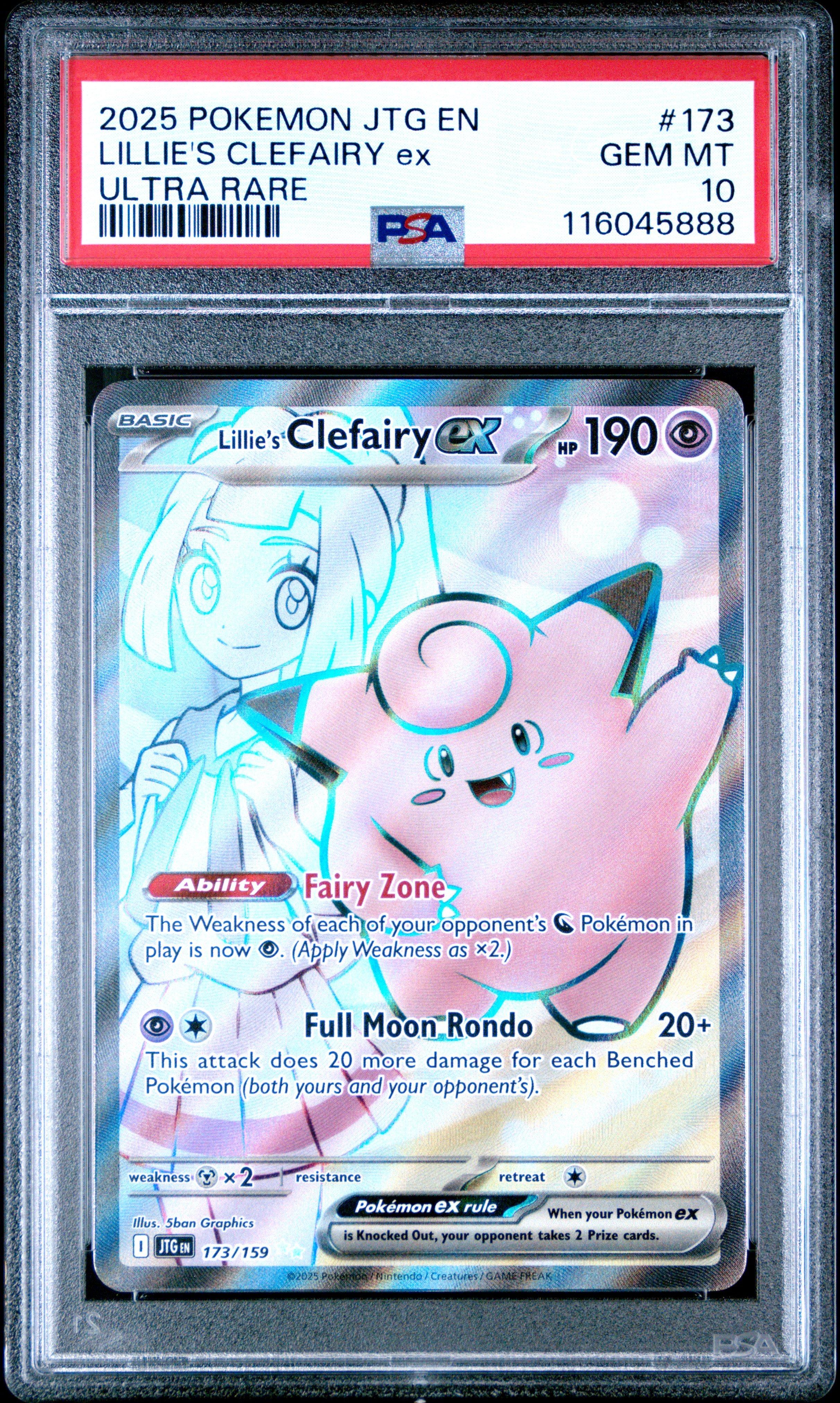 2025 Pokemon Jtg En-journey Together 173 Lillie's Clefairy Ex