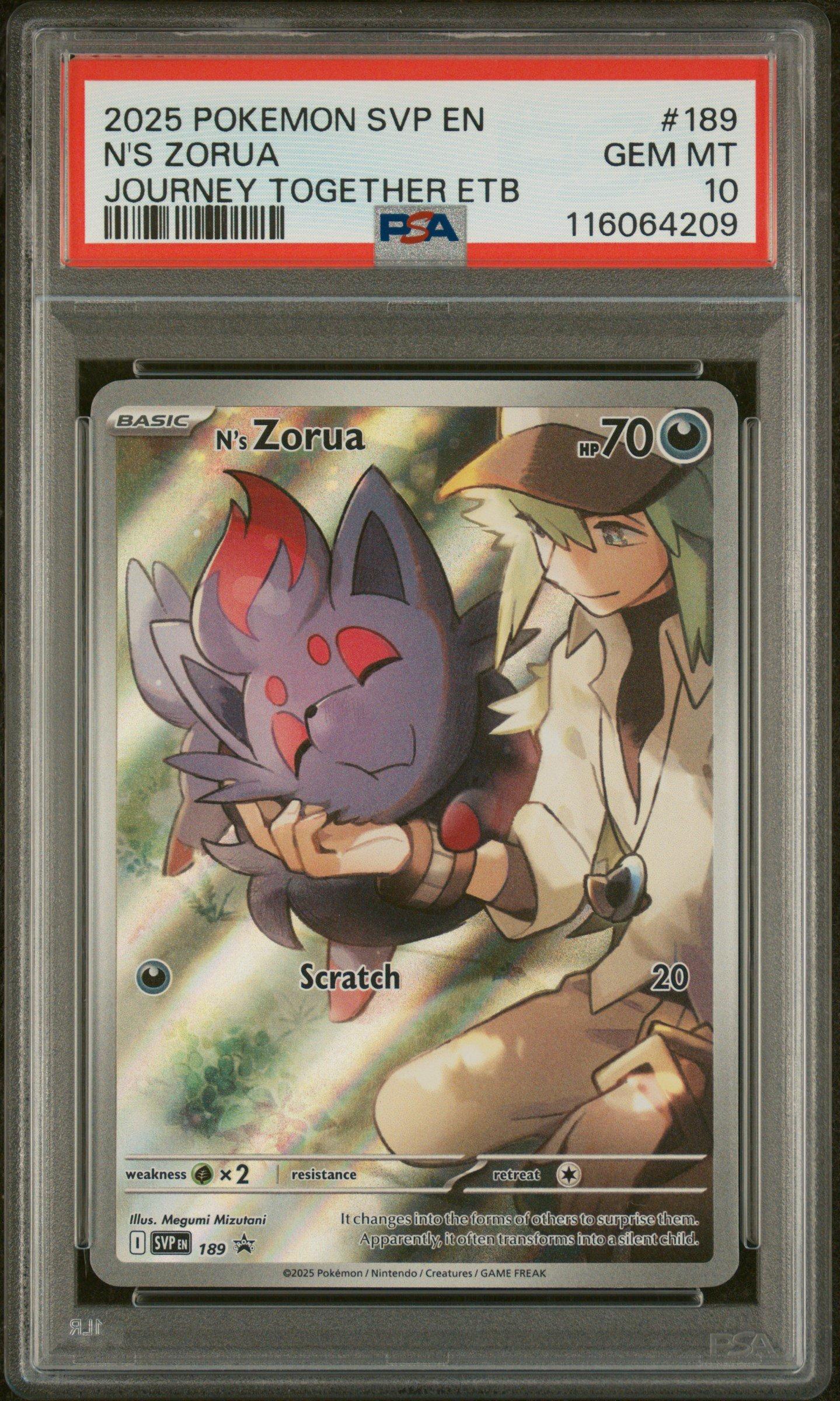 2025 Pokemon Svp En-sv Black Star Promo 189 N's Zorua Journey