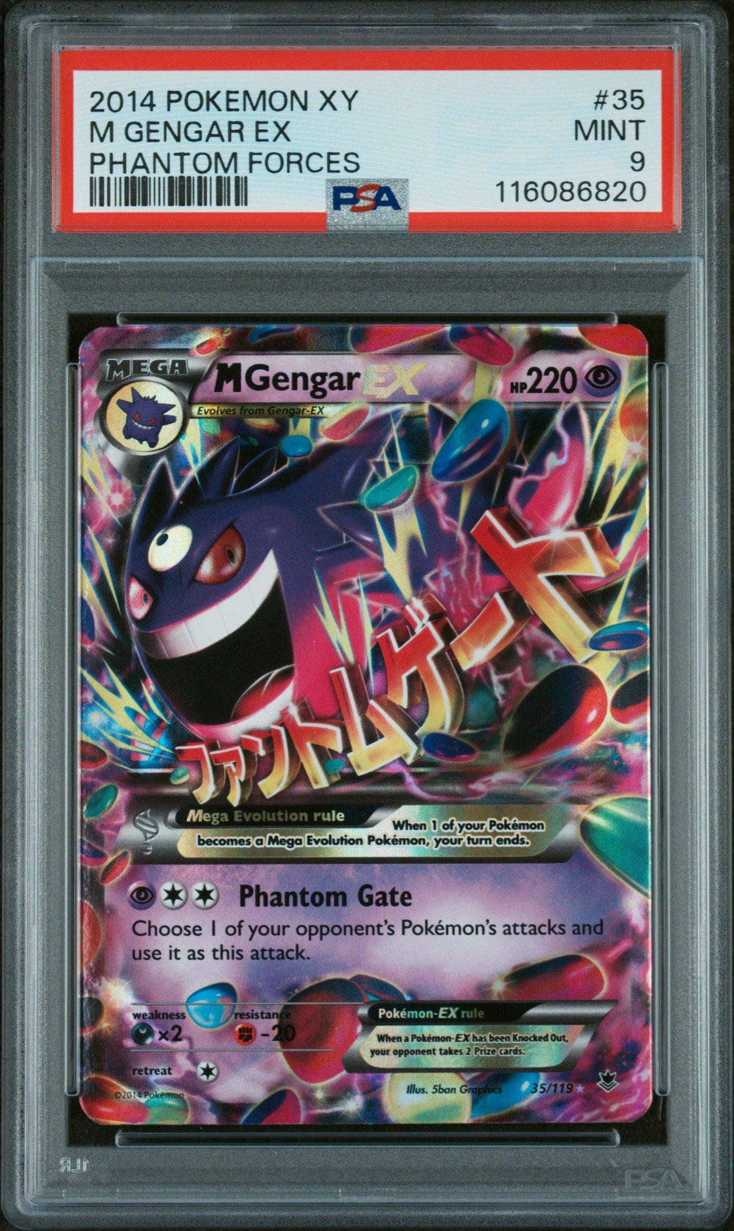 2014 Pokemon Xy Phantom Forces Gengar Ex PSA