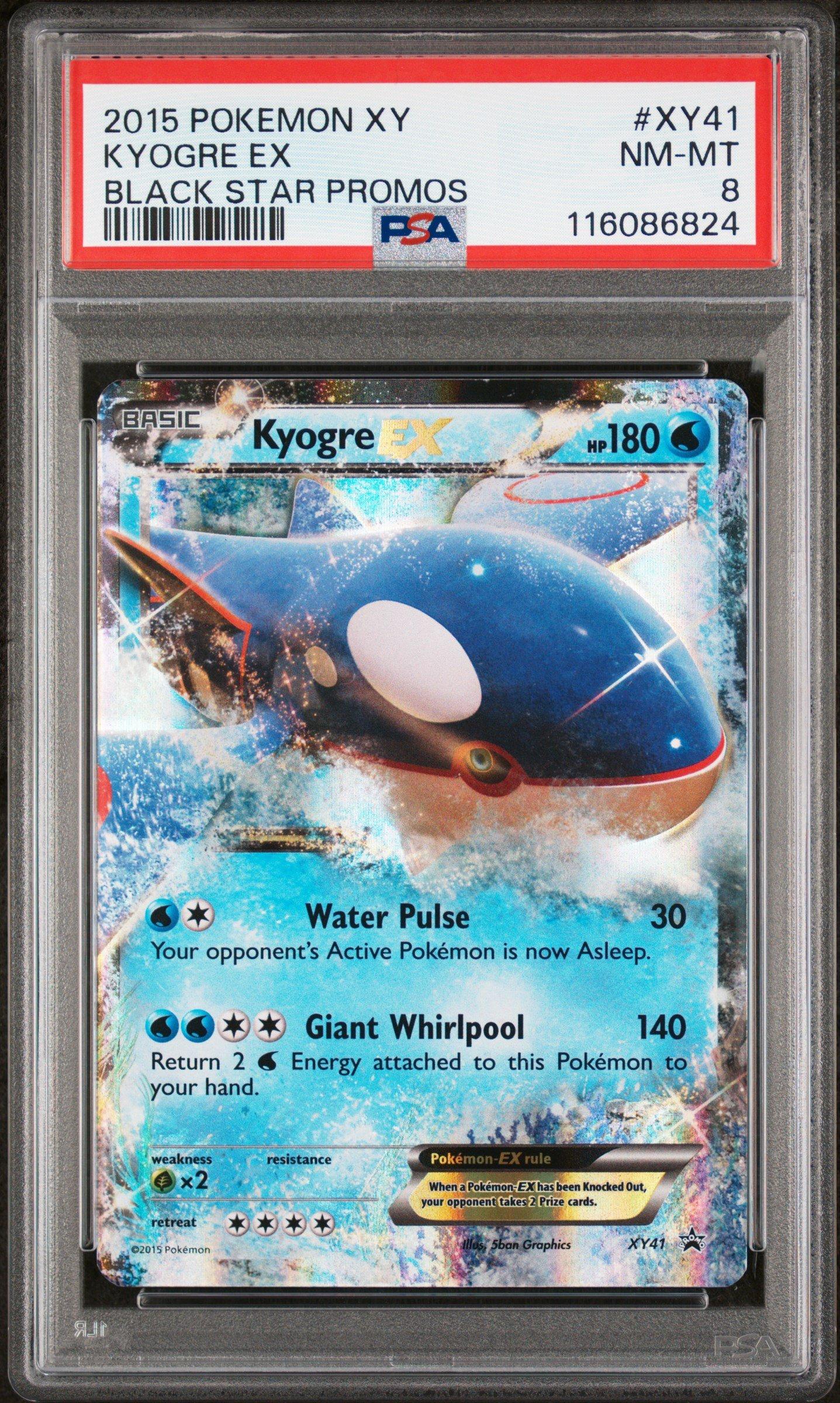2015 Pokemon Xy Black Star Promos Xy41 Kyogre Ex PSA 8