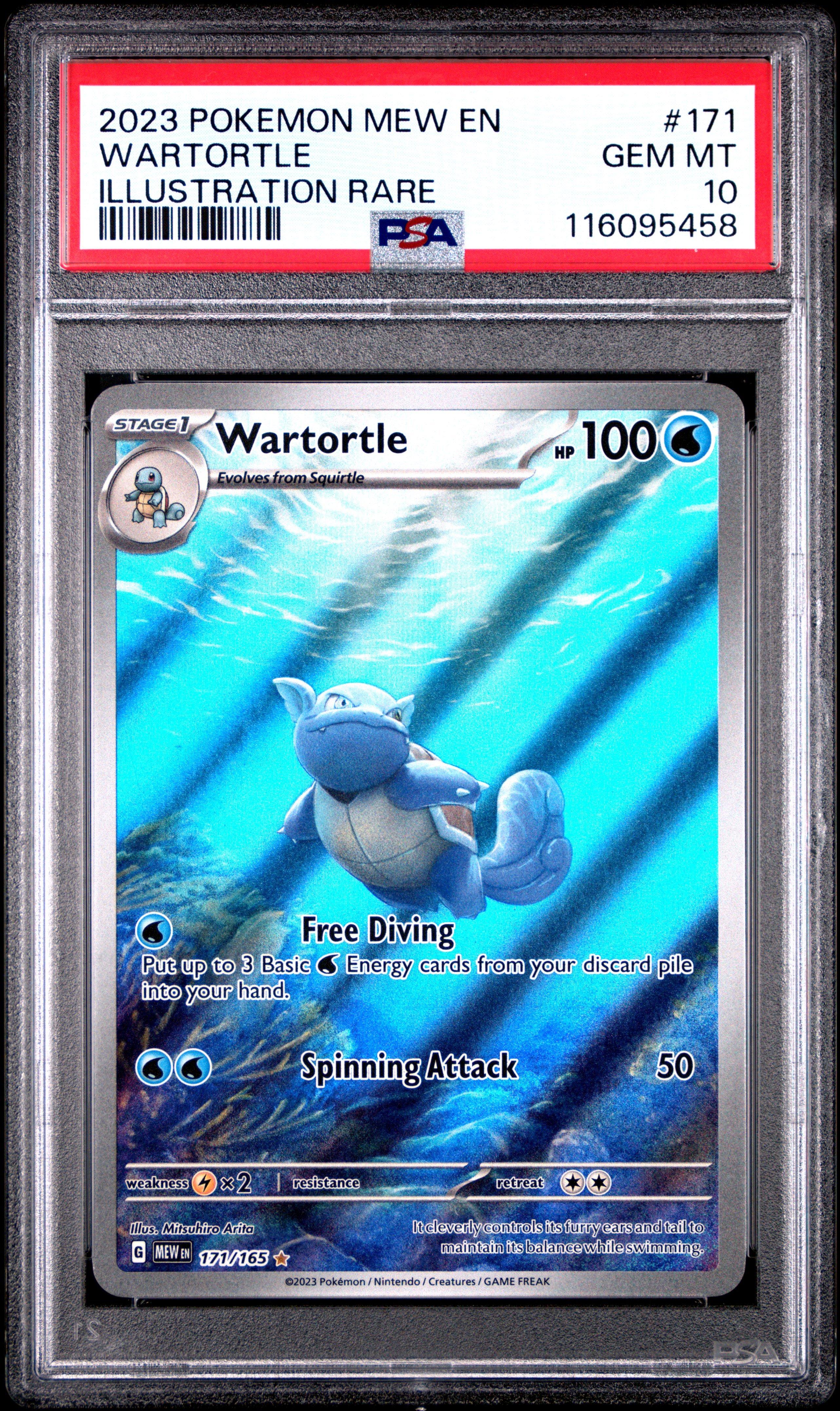 2023 Pokemon Mew En-151 171 Wartortle Illustration Rare PSA 10 Graded Card  | GameStop