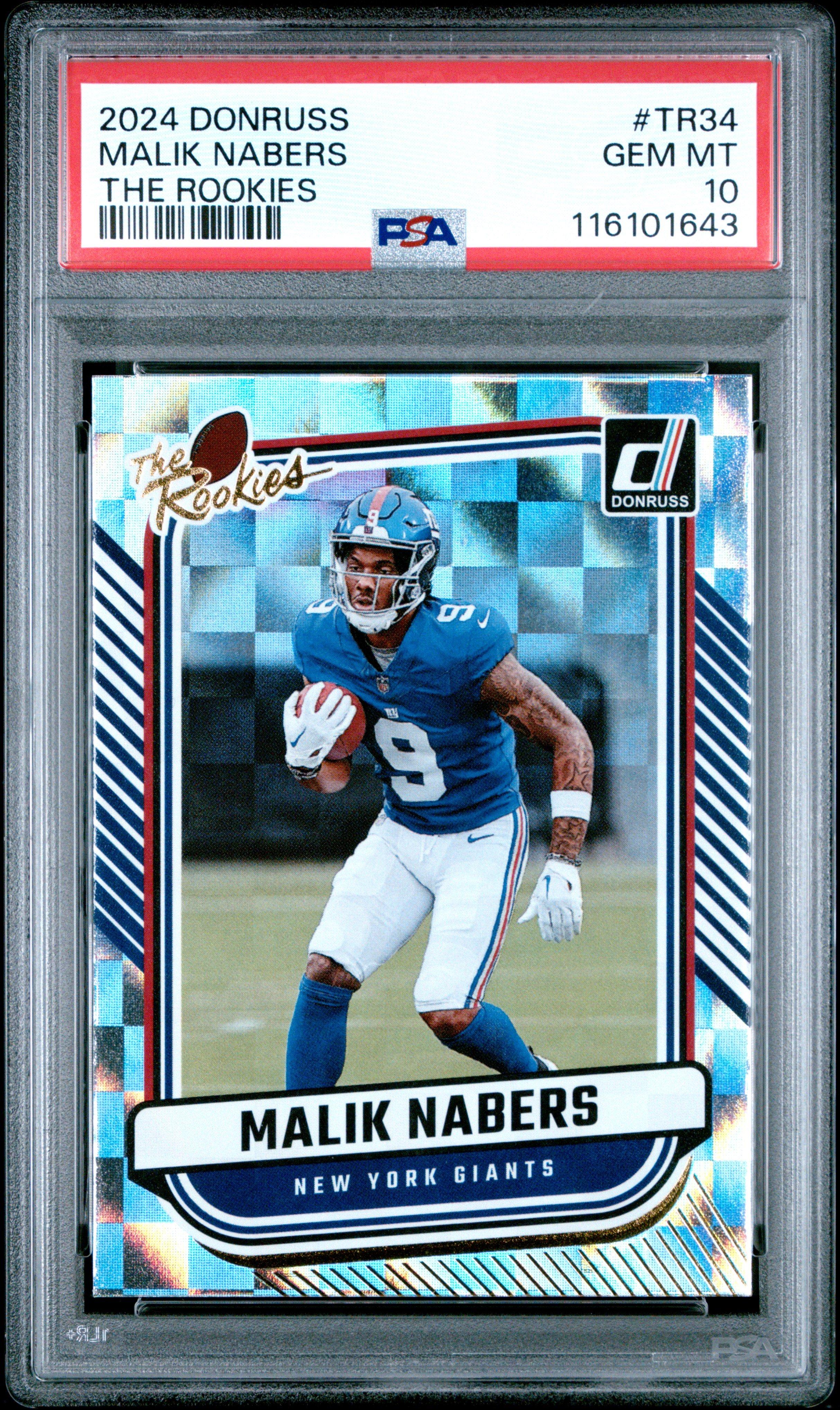 2024 Panini Donruss The Rookies Tr34 Malik Nabers PSA 10