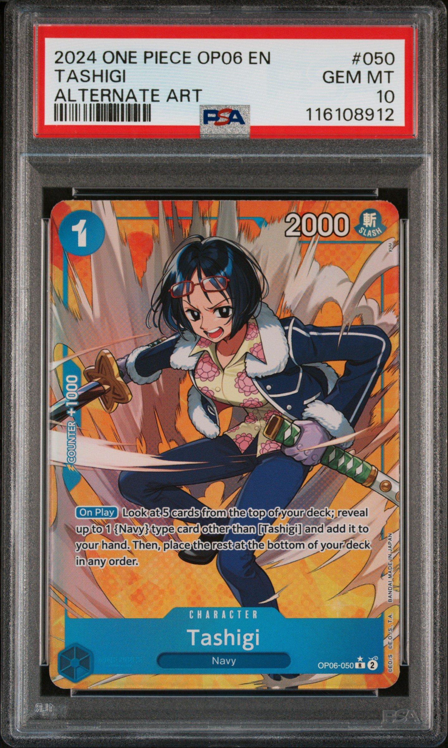 2024 One Piece Op06-wings Of The Captain 050 Tashigi Alternate Art