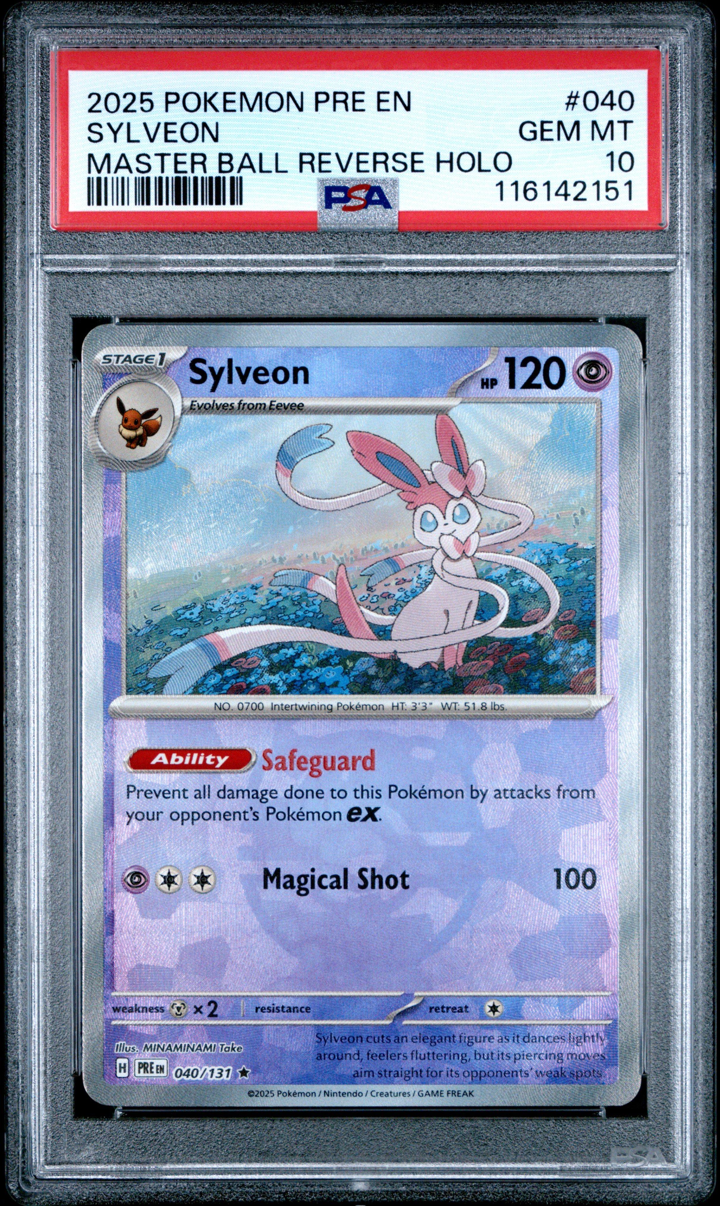 graded sylveon card Pokemon Graded: 40/131 Prismatic Evolutions Pokemon Day Promo  Double Infinity Gaming Evolves from Sylveon V Type Sylveon GX Pokemon (2019) Hidden