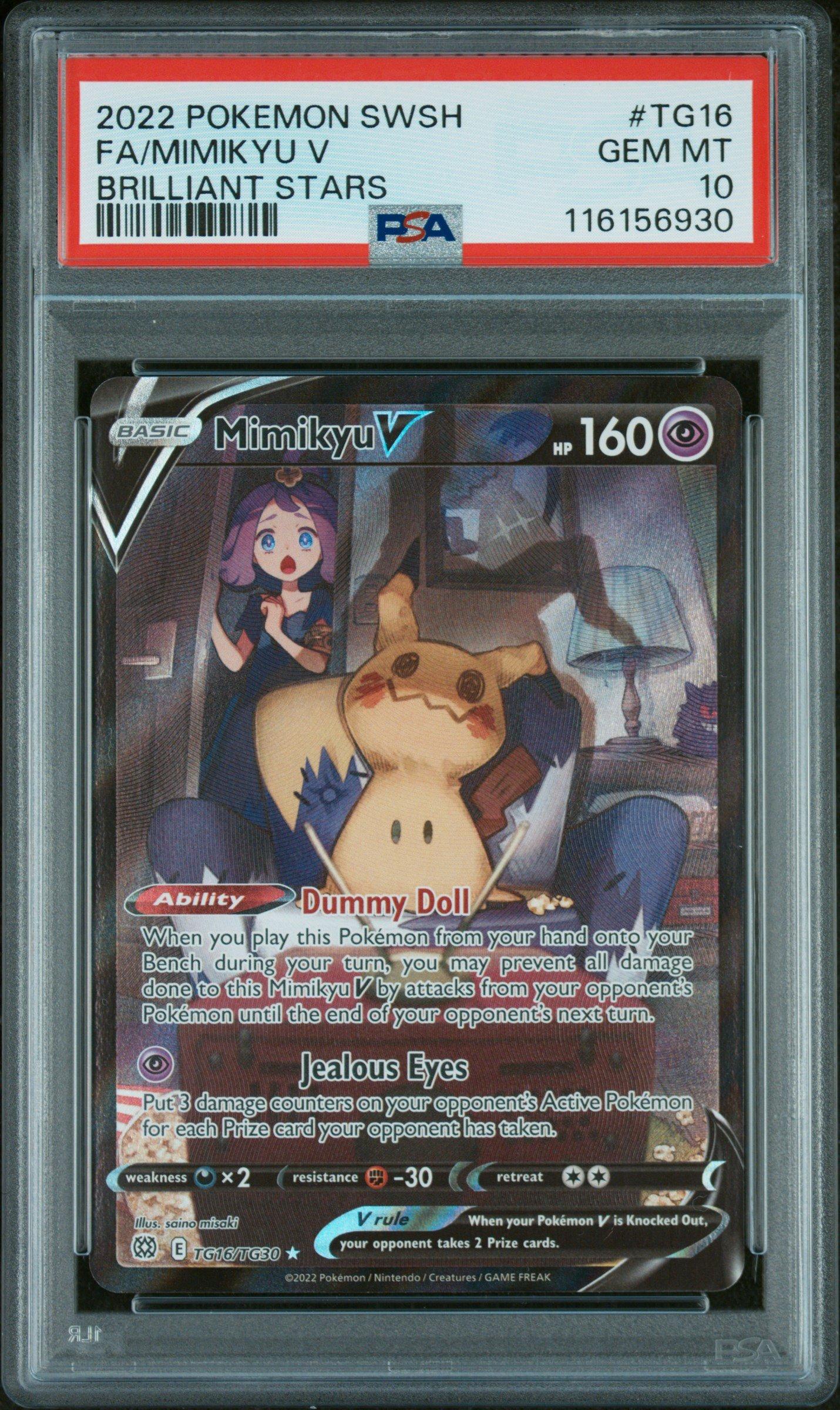 2022 Pokemon Sword & Shield Brilliant Stars Tg16 Full Art/mimikyu