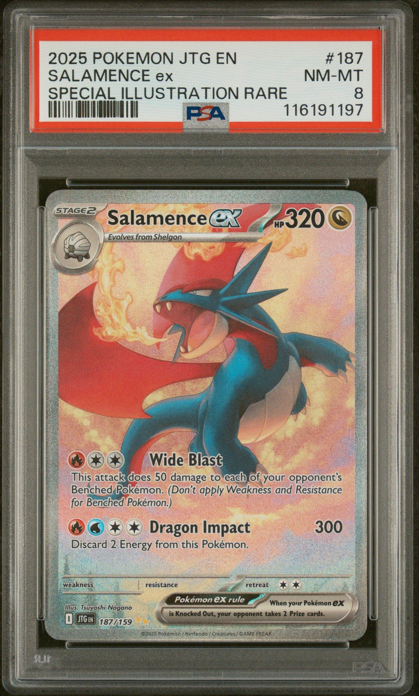 2025 Pokemon Jtg En-journey Together 187 Salamence Ex Special
