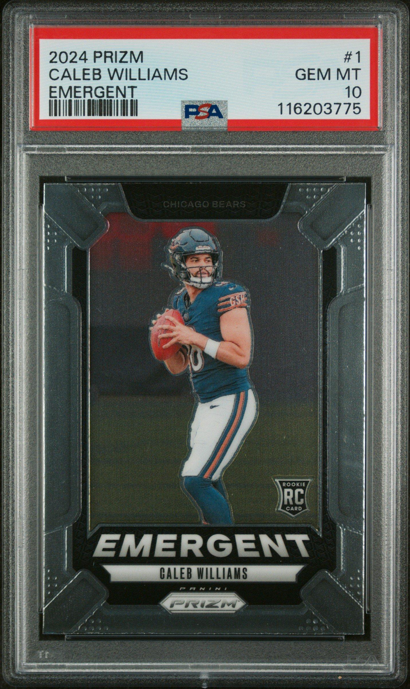2024 Panini Prizm Emergent 1 Caleb Williams PSA 10