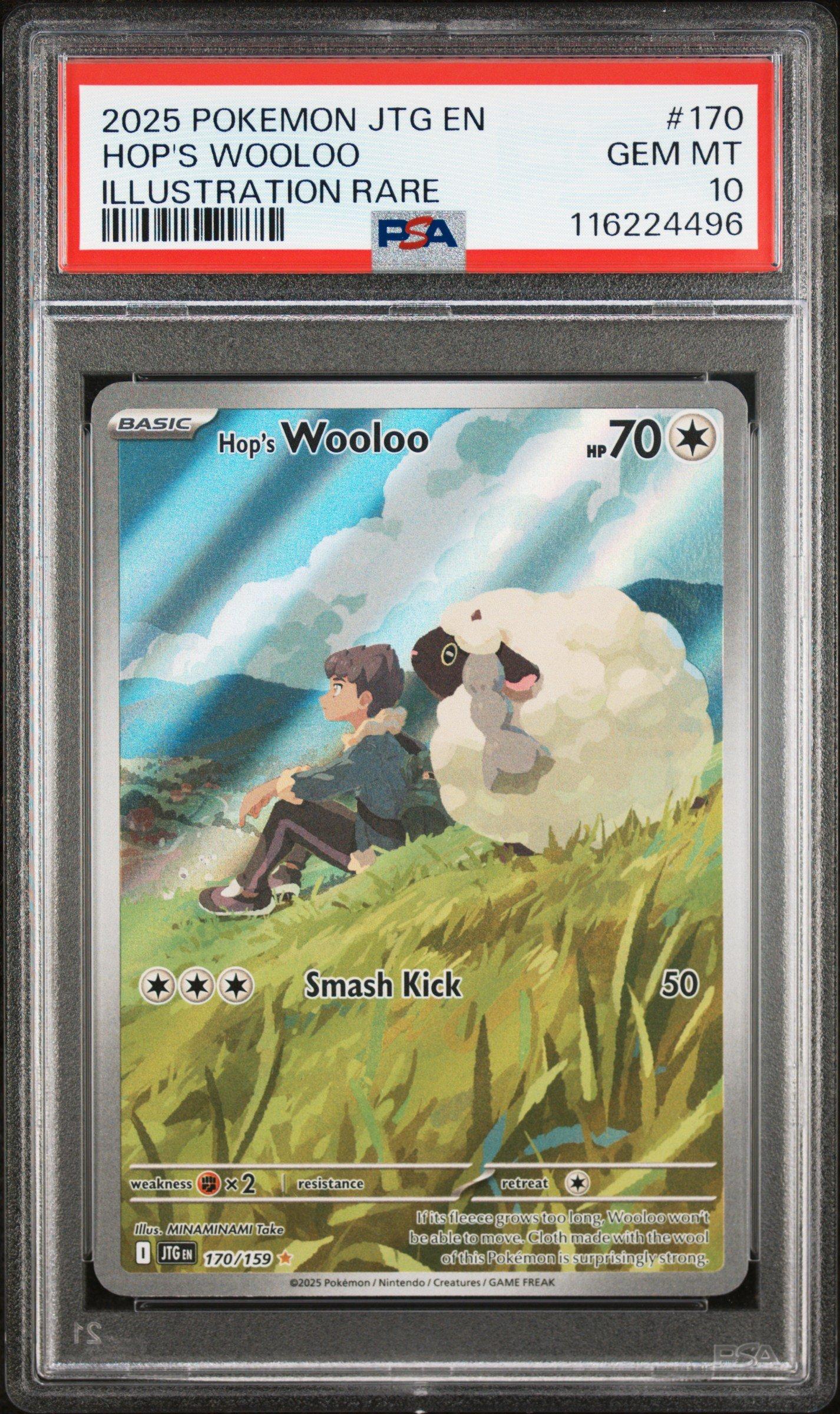 2025 Pokemon Jtg En-journey Together 170 Hop's Wooloo Illustration Rare PSA  10 Graded Card | GameStop