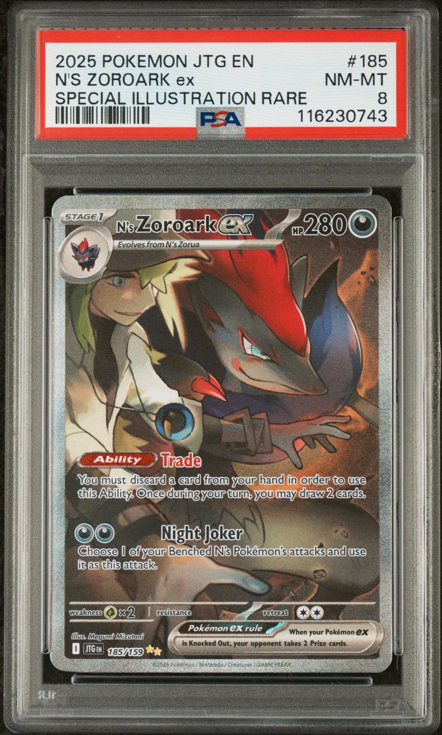 2025 Pokemon Jtg En-journey Together 185 N's Zoroark Ex Special