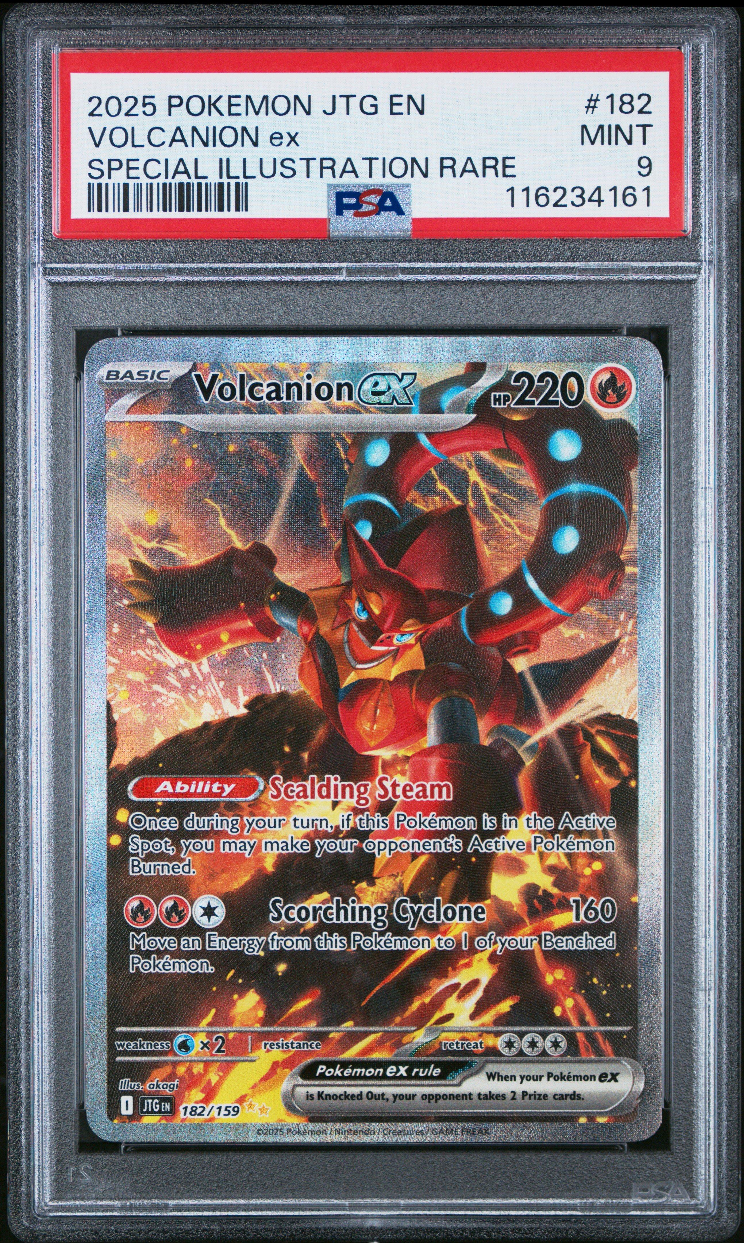 volcanion pokemon card ex Steam Siege Full Art #107 PSA 9 this card is the perfect way to showcase your collection. Pokemon » Volcanion ex (Alt
