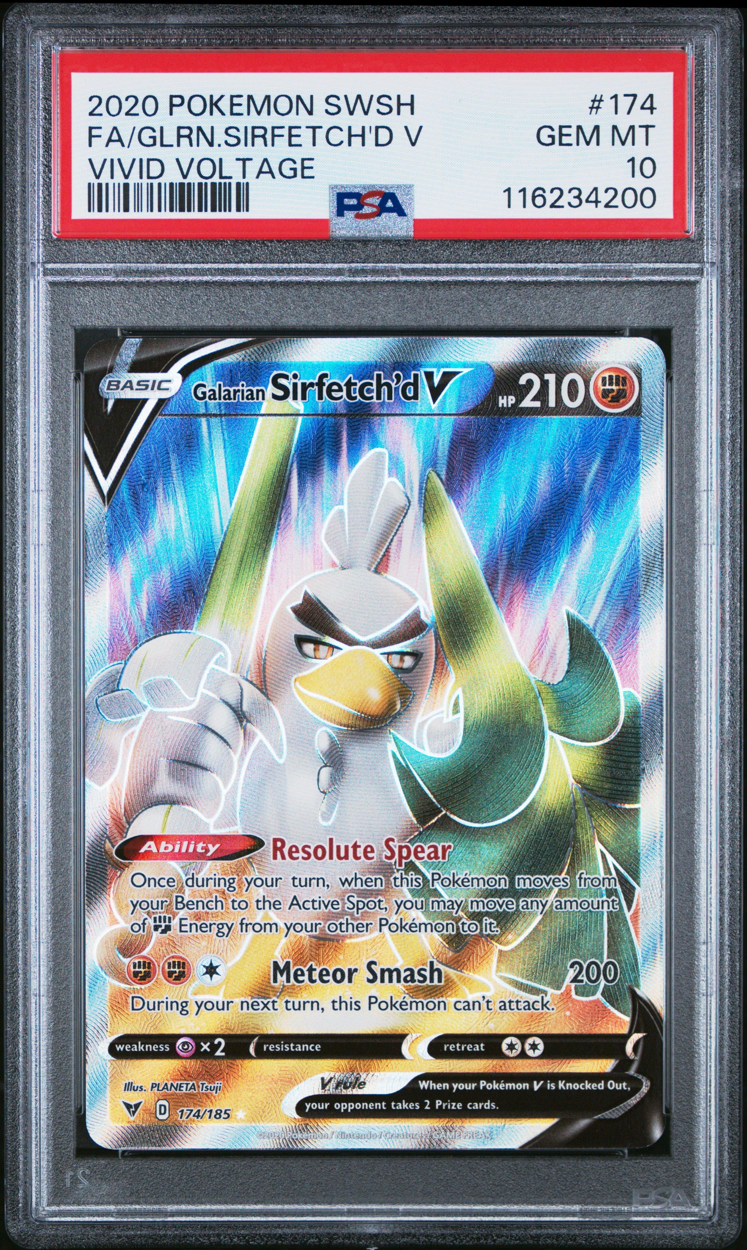 2020 Pokemon Sword & Shield Vivid Voltage 174 Full Art/galarian