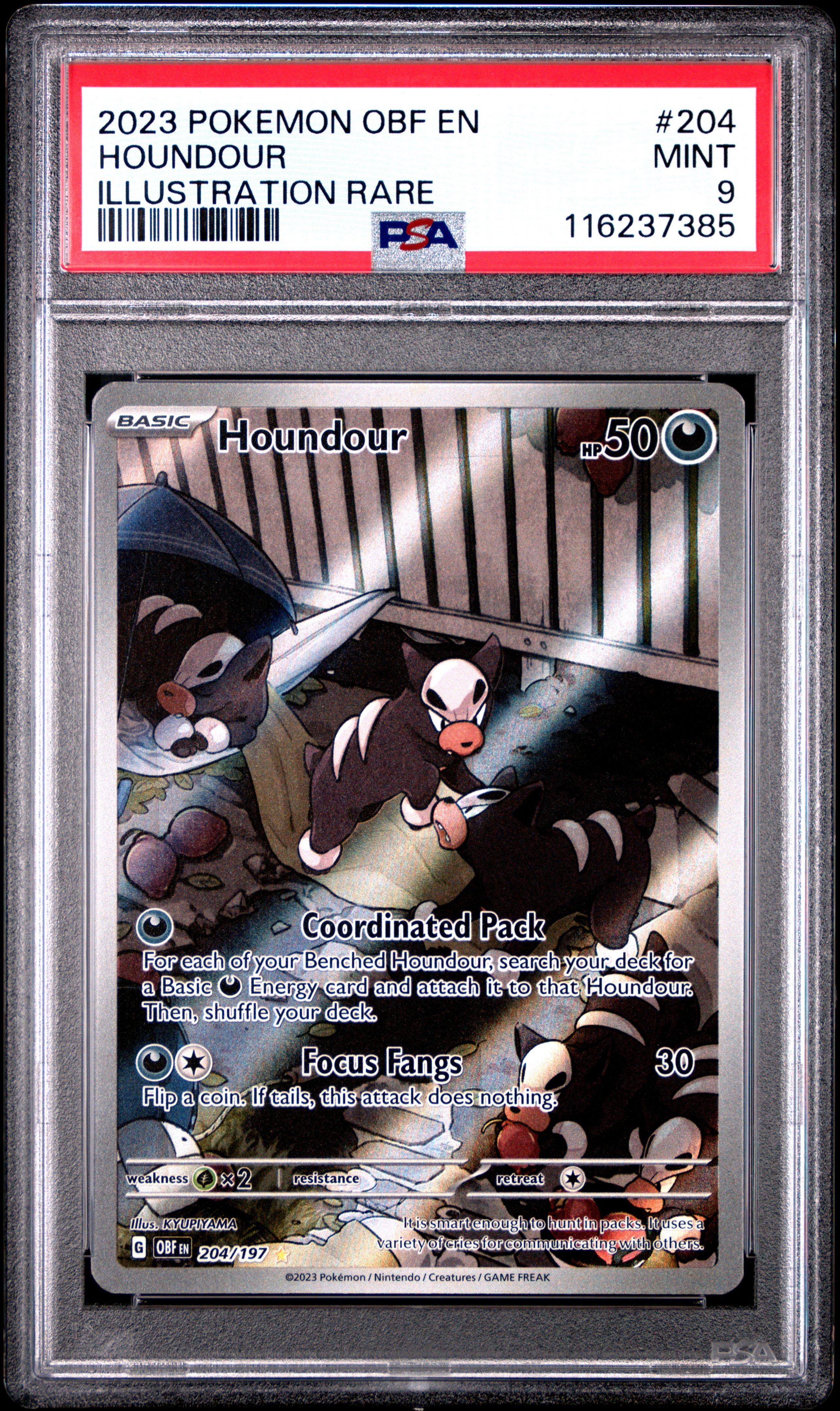 houndour pokemon card price - 204/197 - Obsidian Flames - Illustration Rare this item offers a spectacular aesthetic for a gallery Houndour 045 SM Lost Thunder