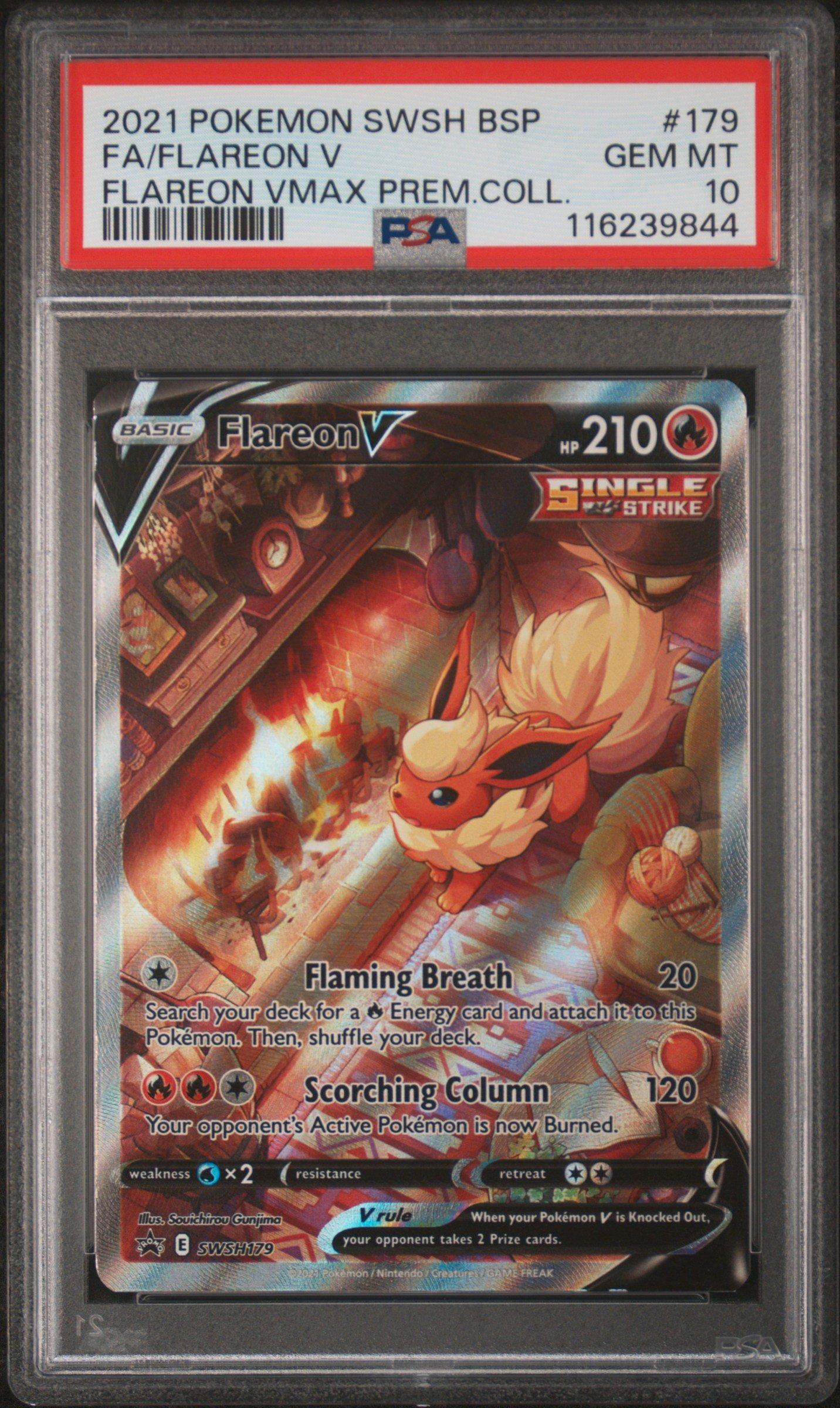 2021 Pokemon Swsh Black Star Promo 179 Full Art/flareon V Flareon