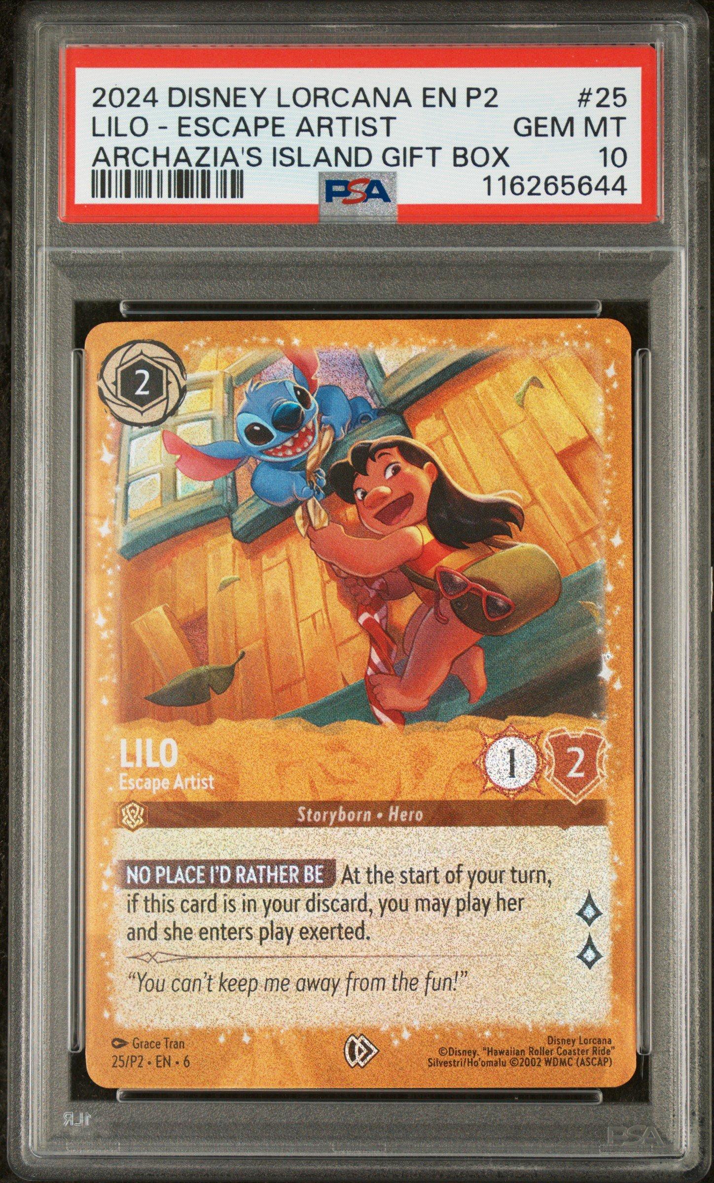 2024 Disney Lorcana En P2-promo 25 Lilo - Escape Artist Lilo Gift